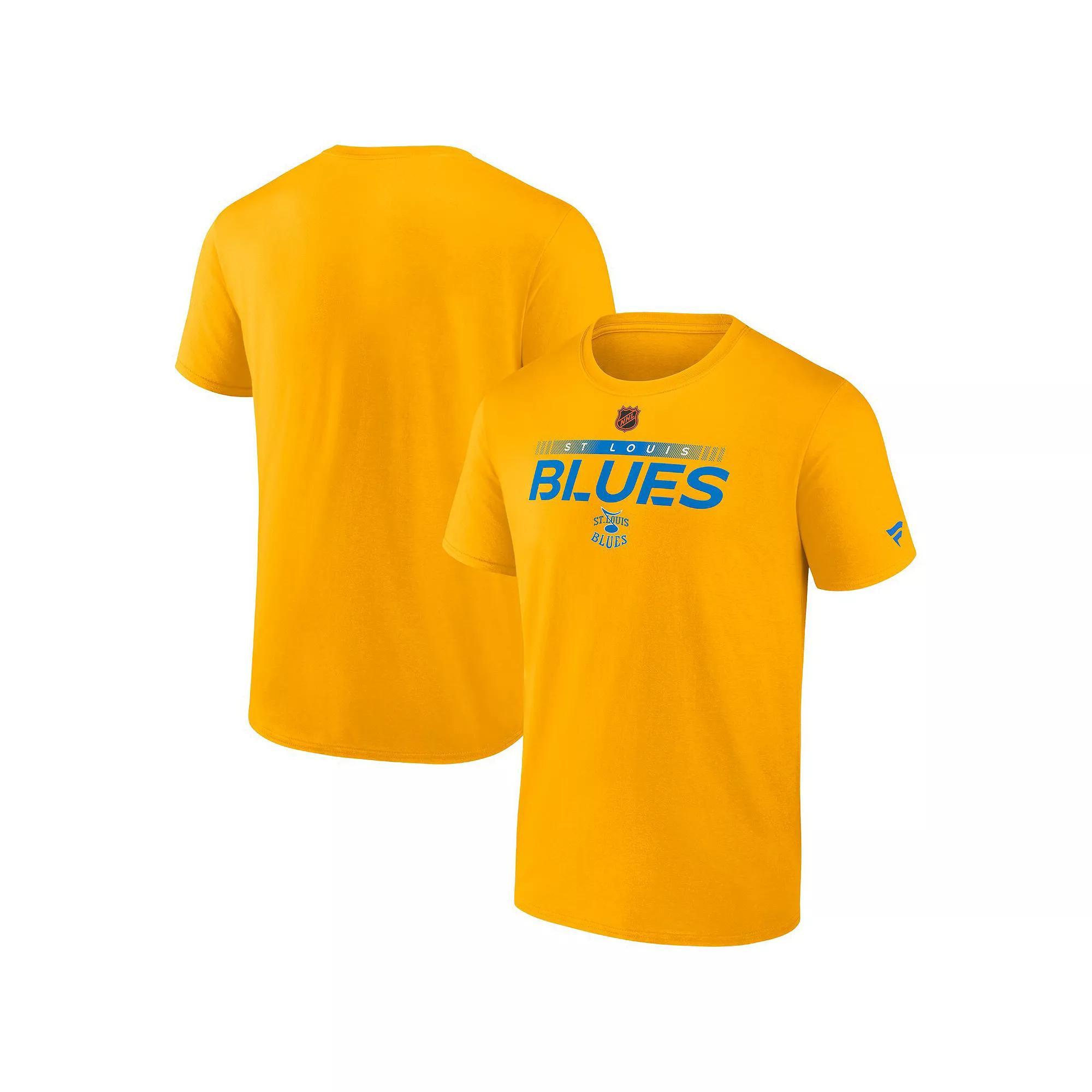 Men's Fanatics Branded Yellow St. Louis Blues Special Edition 2.0 Authentic Pro T-Shirt, Size: Medium Product Image