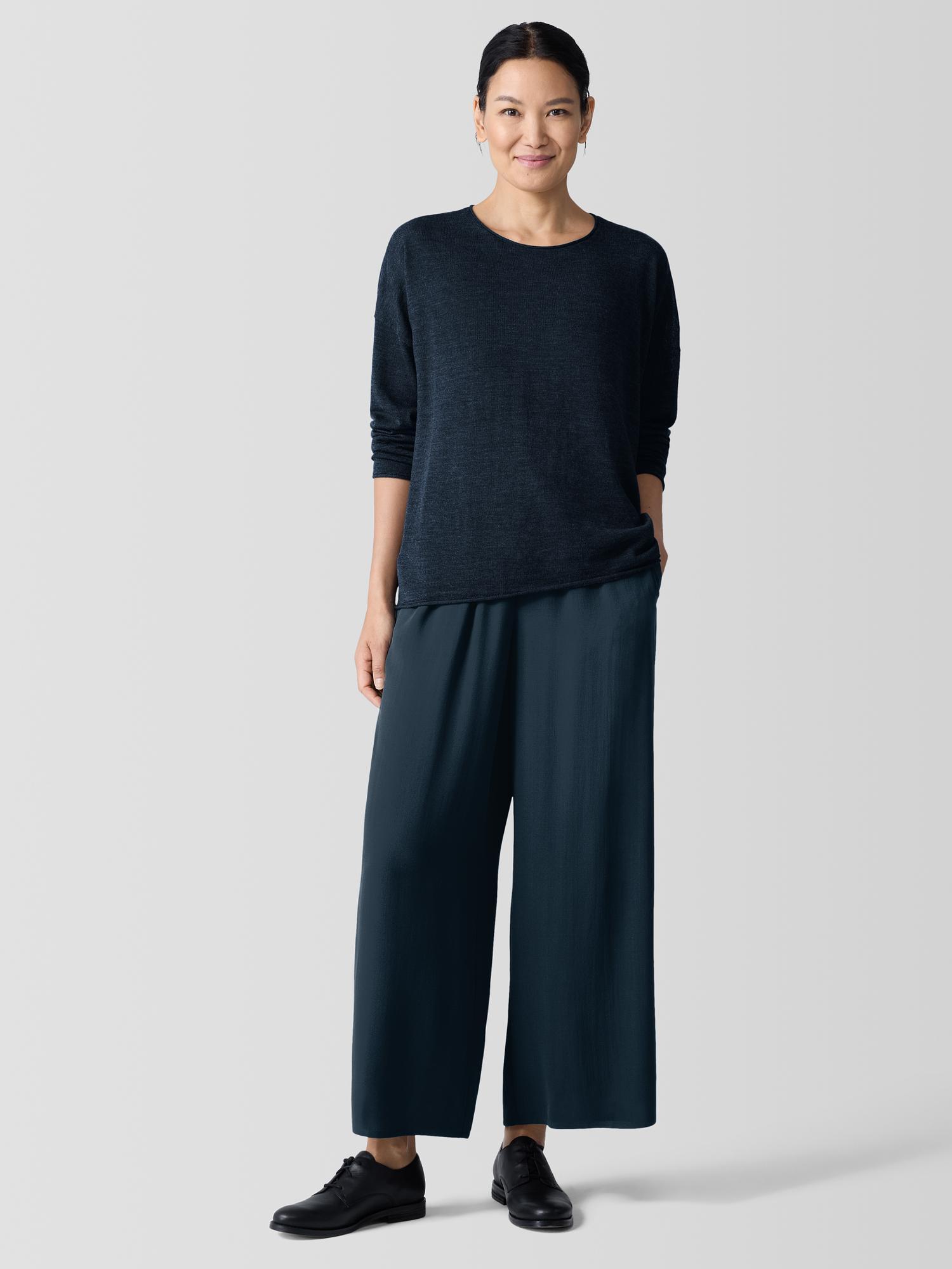 Silk Georgette Crepe Wide-Leg Pant Product Image