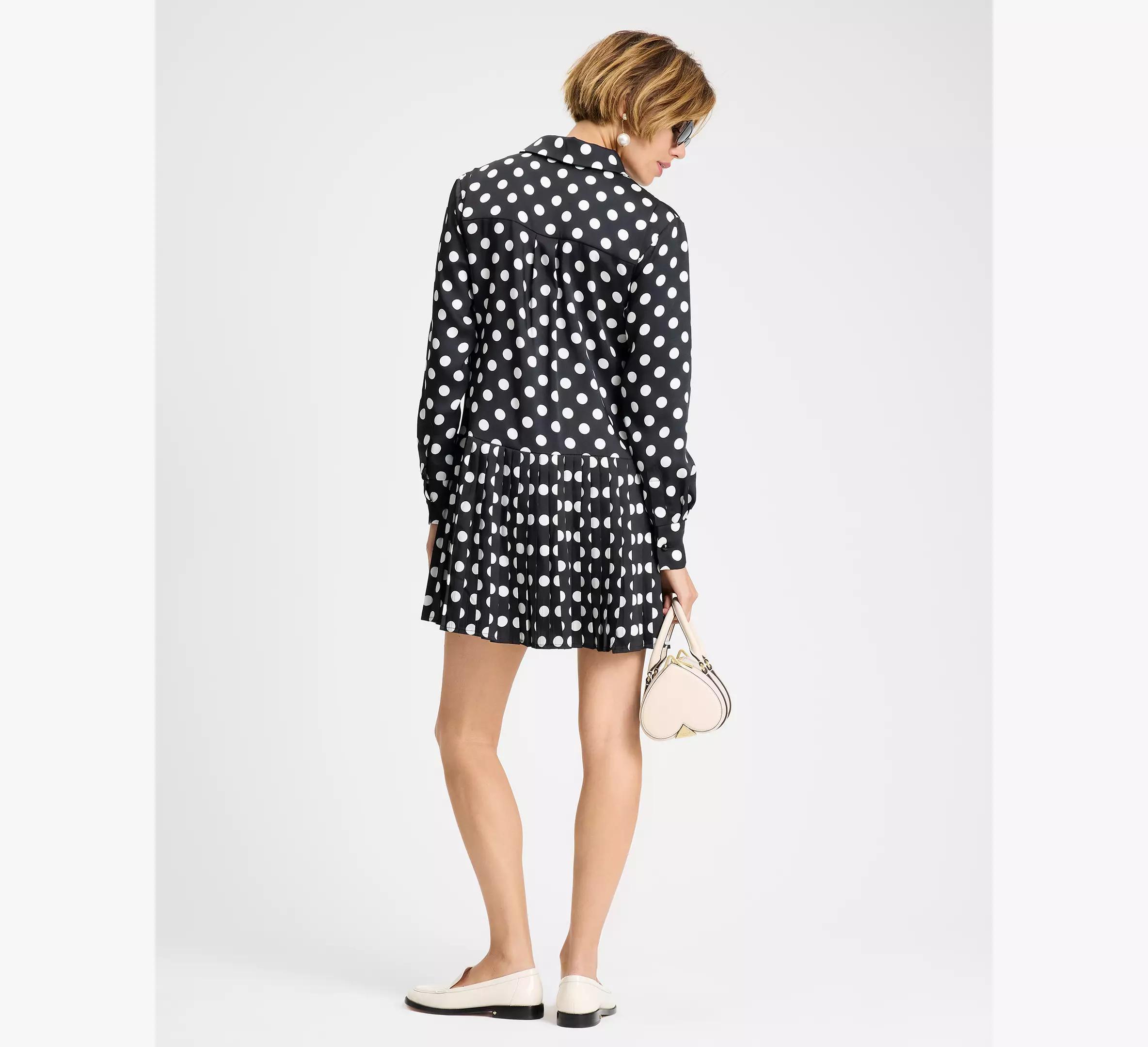 Breezy Dot Pleated Dress Product Image