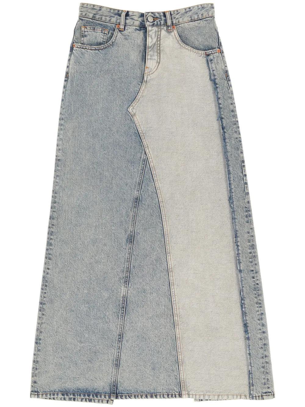slit denim maxi-skirt  Product Image
