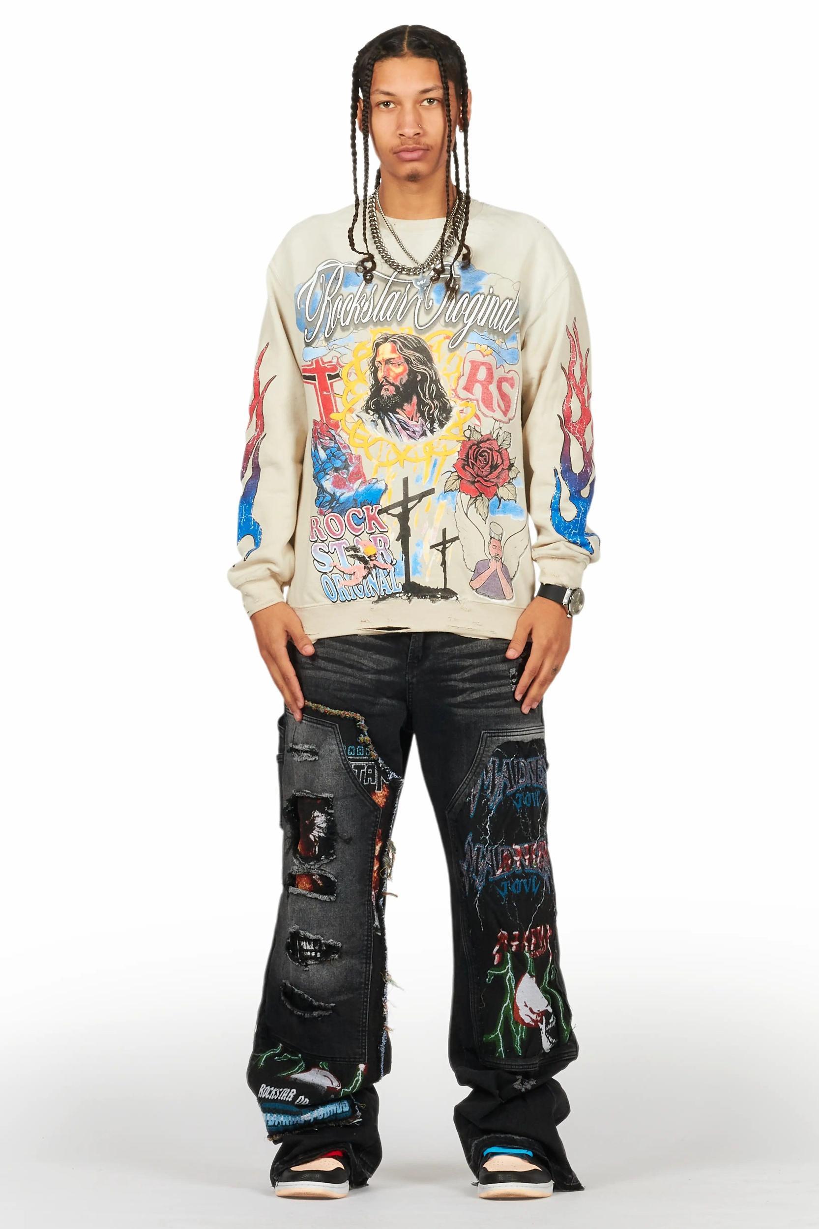 Yanis Black Baggy Fit Jean Male Product Image