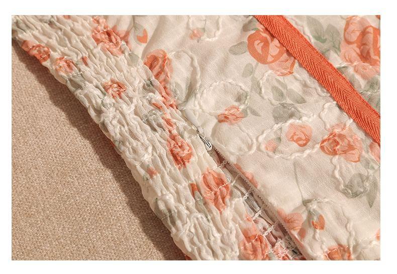 Floral Print Crop Bustier Top Product Image