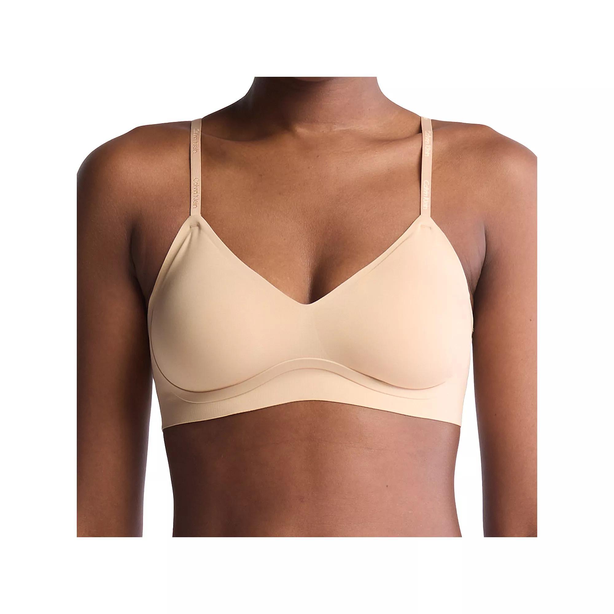 Calvin Klein Invisibles Comfort Lightly Lined Gel Wire Bralette QF7142, Women's, Size: Medium, Bare Product Image