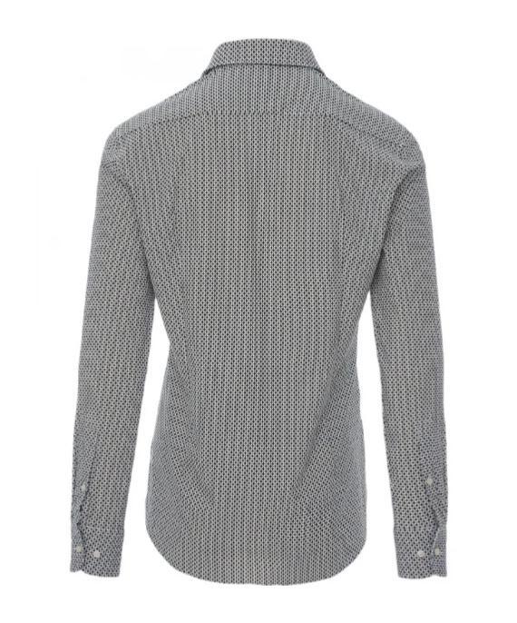 HUGO BOSS Geometric-print Shirt In Gray Product Image