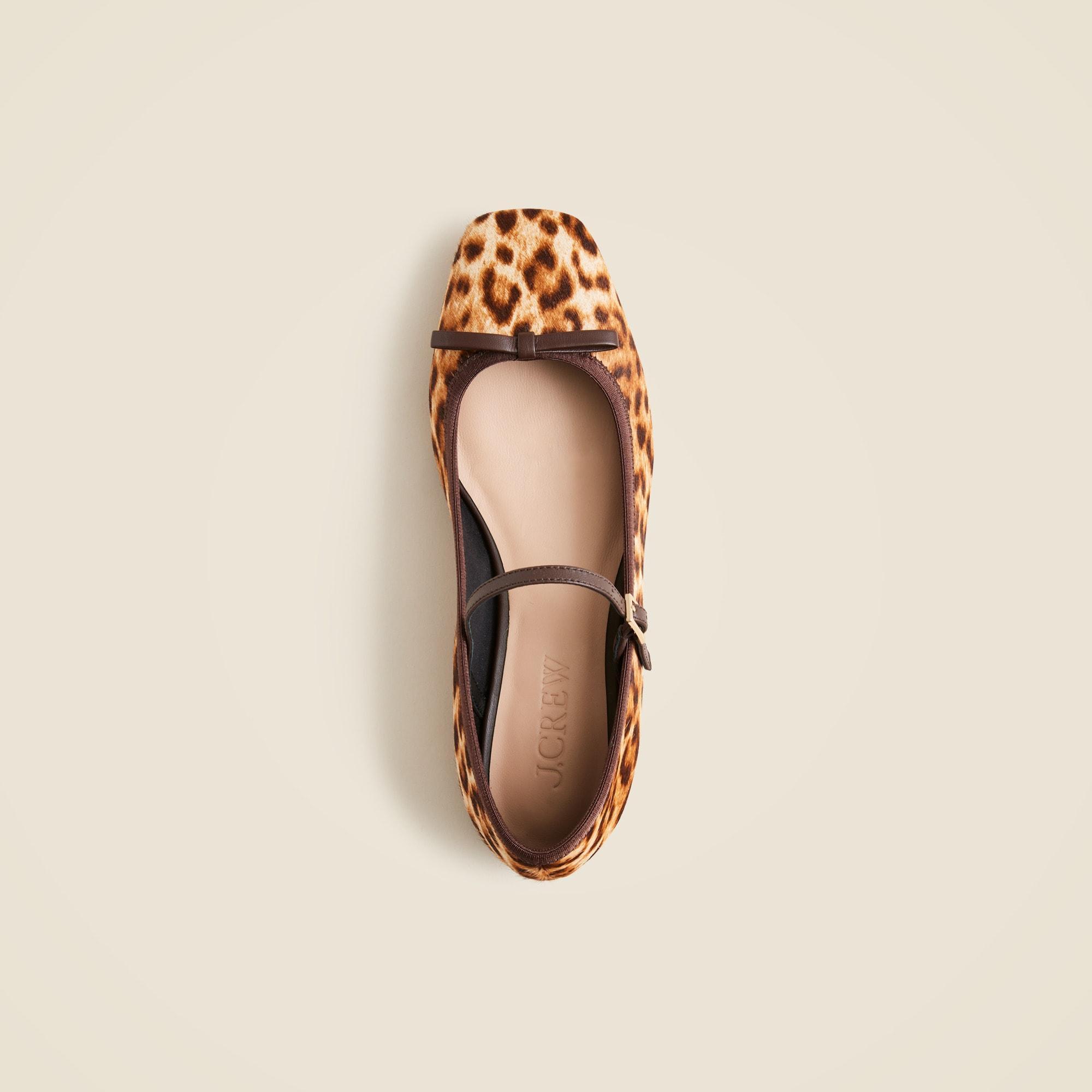 Quinn Mary Jane ballet flats in leopard print Product Image