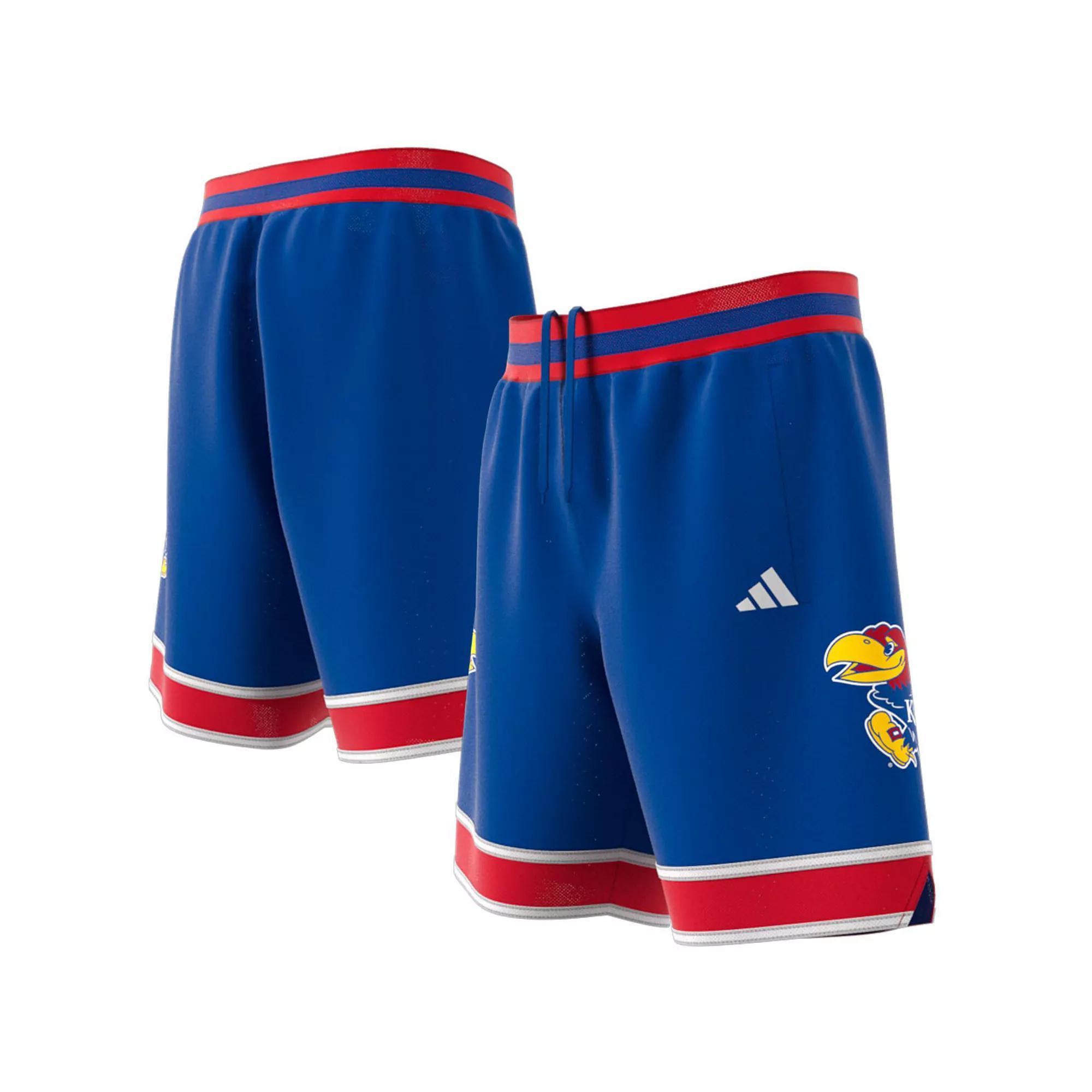 Mens adidas Royal Kansas Jayhawks Swingman Replica Basketball Shorts Product Image