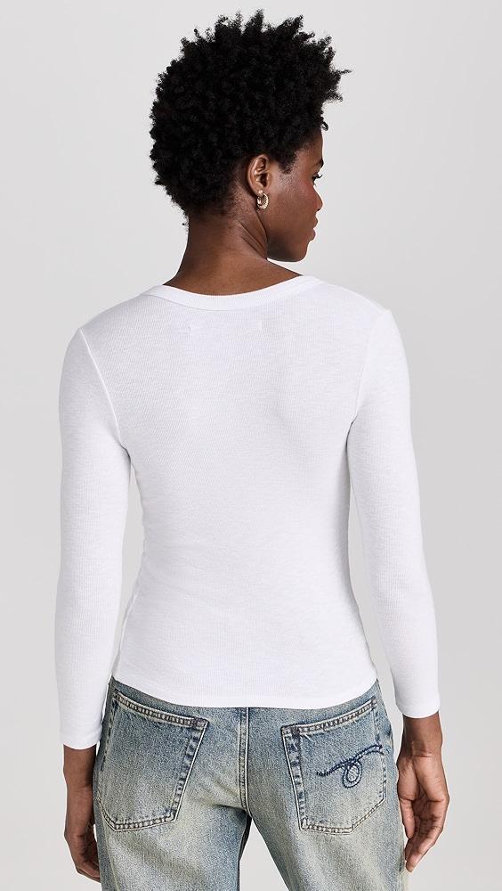 Enza Costa Textured Rib U Tee | Shopbop Product Image