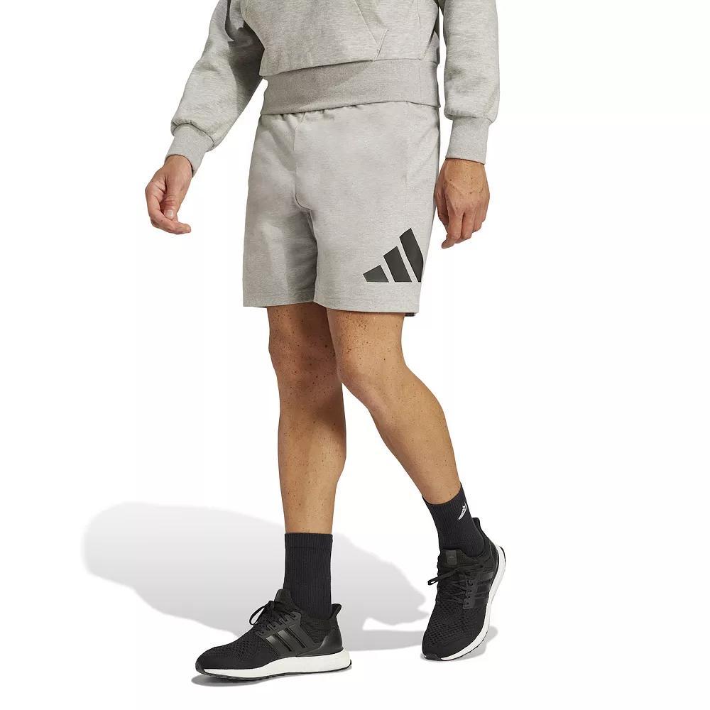 Big & Tall adidas Essentials Big Logo Single Jersey Shorts, Men's, Size: XL Tall, Medium Grey Grey Product Image