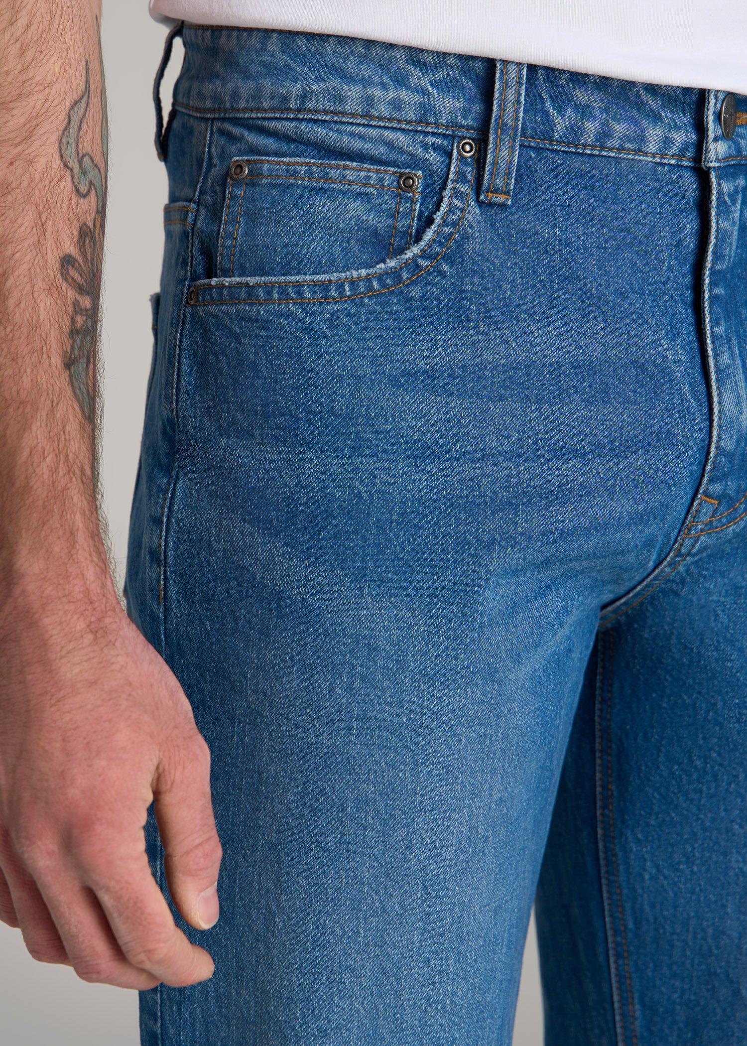 Milo RELAXED TAPERED FIT Jeans for Tall Men in Classic Mid Blue Product Image
