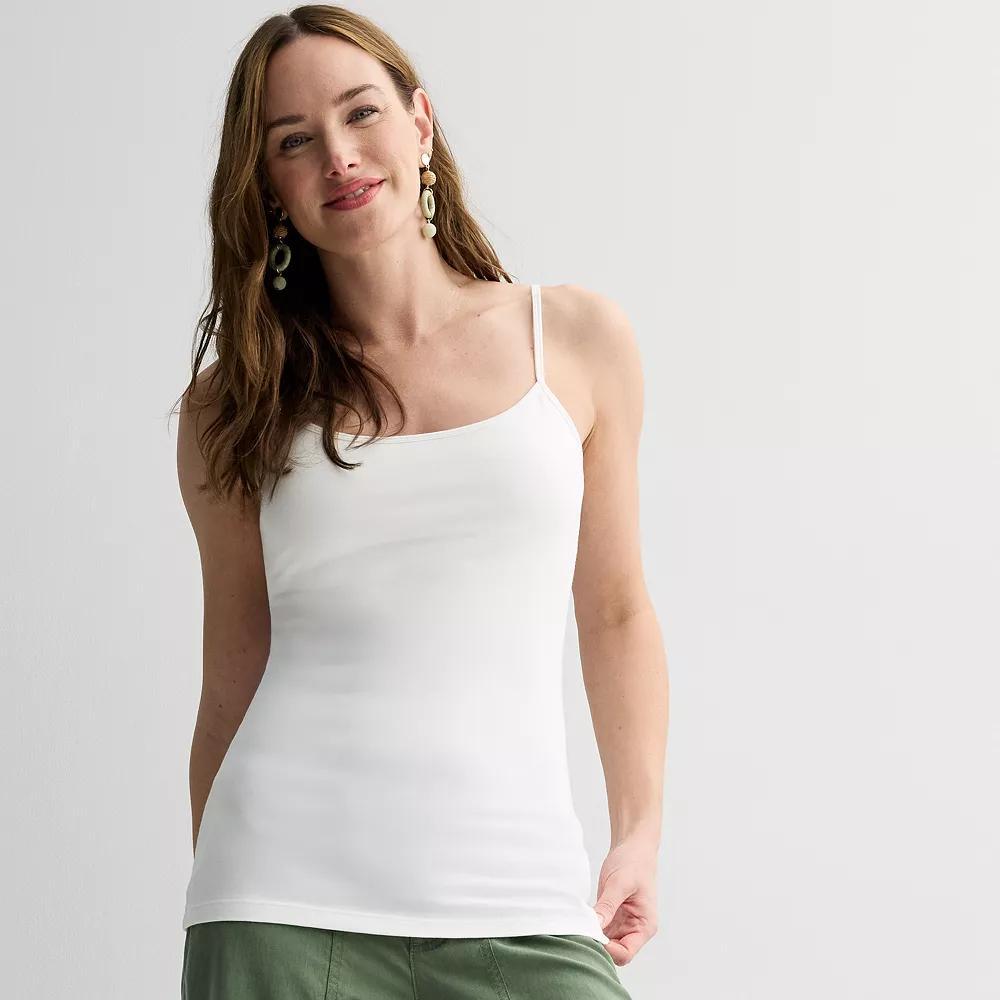 Women's Sonoma Goods For Life® Everyday Shelf Bra Camisole, Size: Small, White Product Image