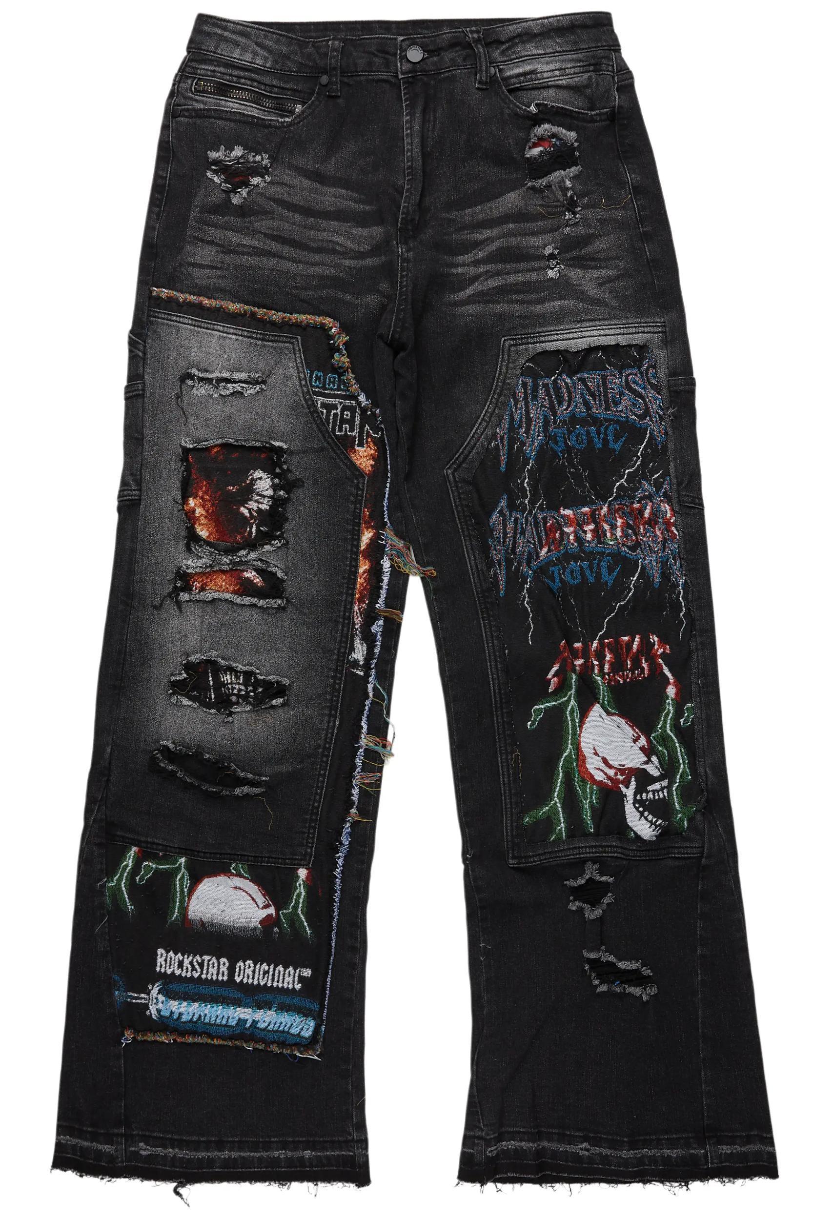 Yanis Black Baggy Fit Jean Male Product Image