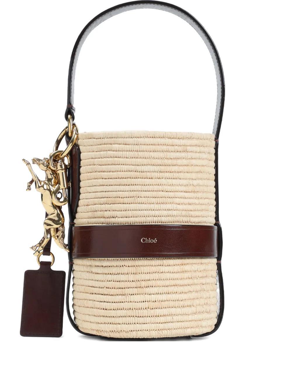 logo raffia shoulder bag  Product Image