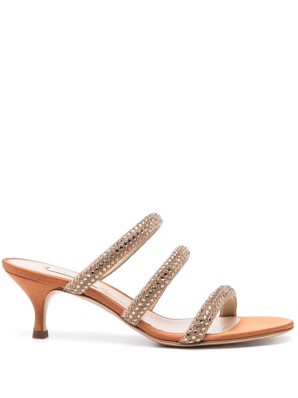 CASADEI 60mm Stratosphere Embellished Sandals In Brown Product Image