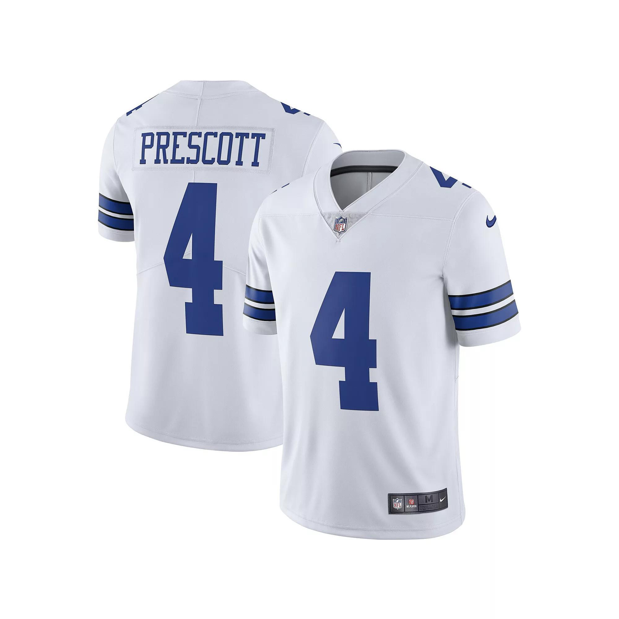 Men's Nike Dak Prescott White Dallas Cowboys Vapor Limited Player Jersey, Size: 2XL Product Image