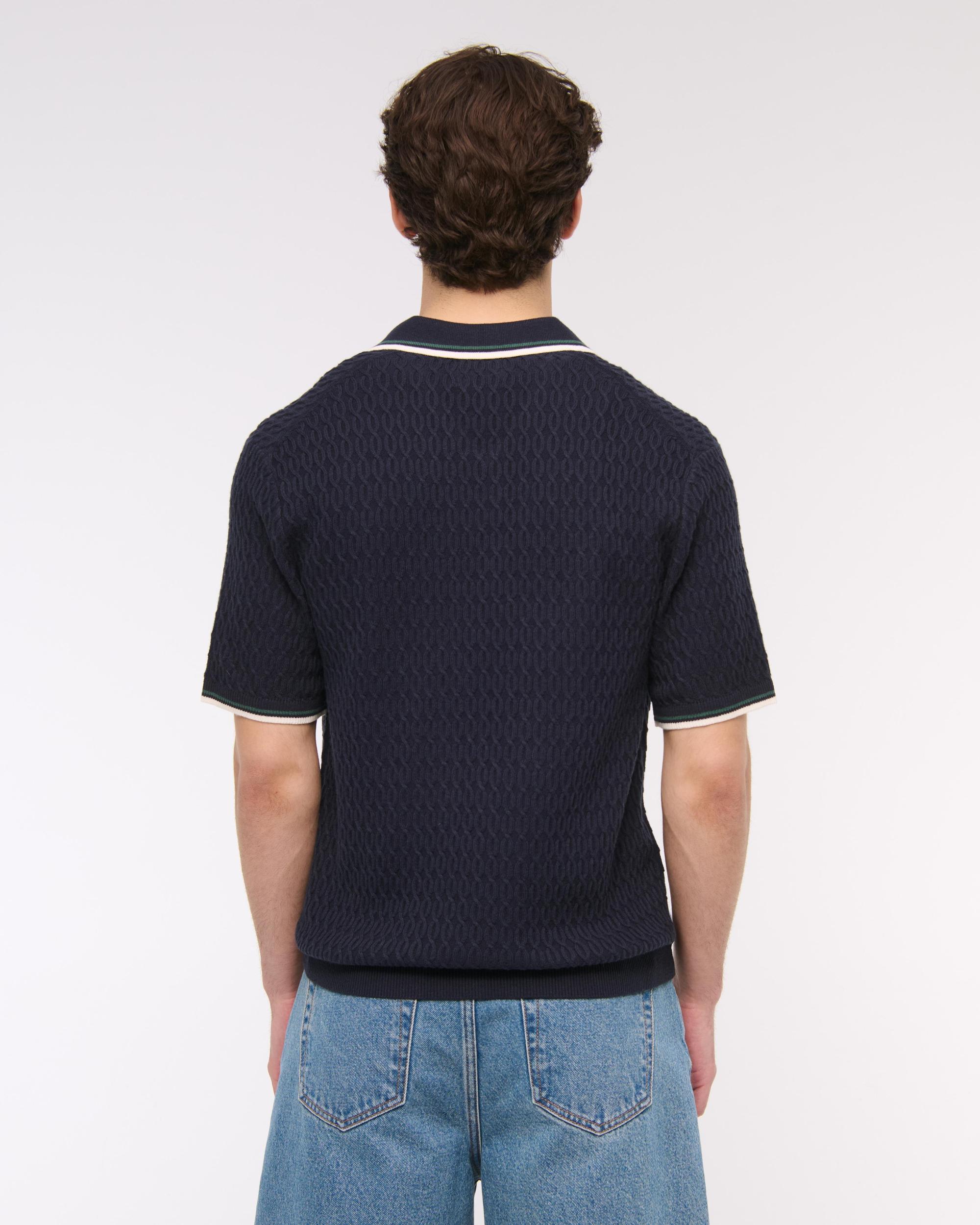 Tipped Zip Sweater Polo Product Image