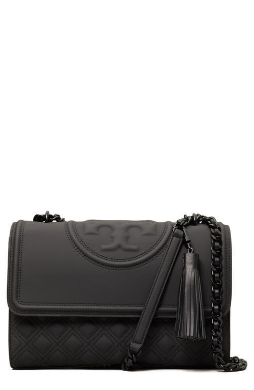 Womens Large Fleming Leather Tassel Crossbody Bag Product Image