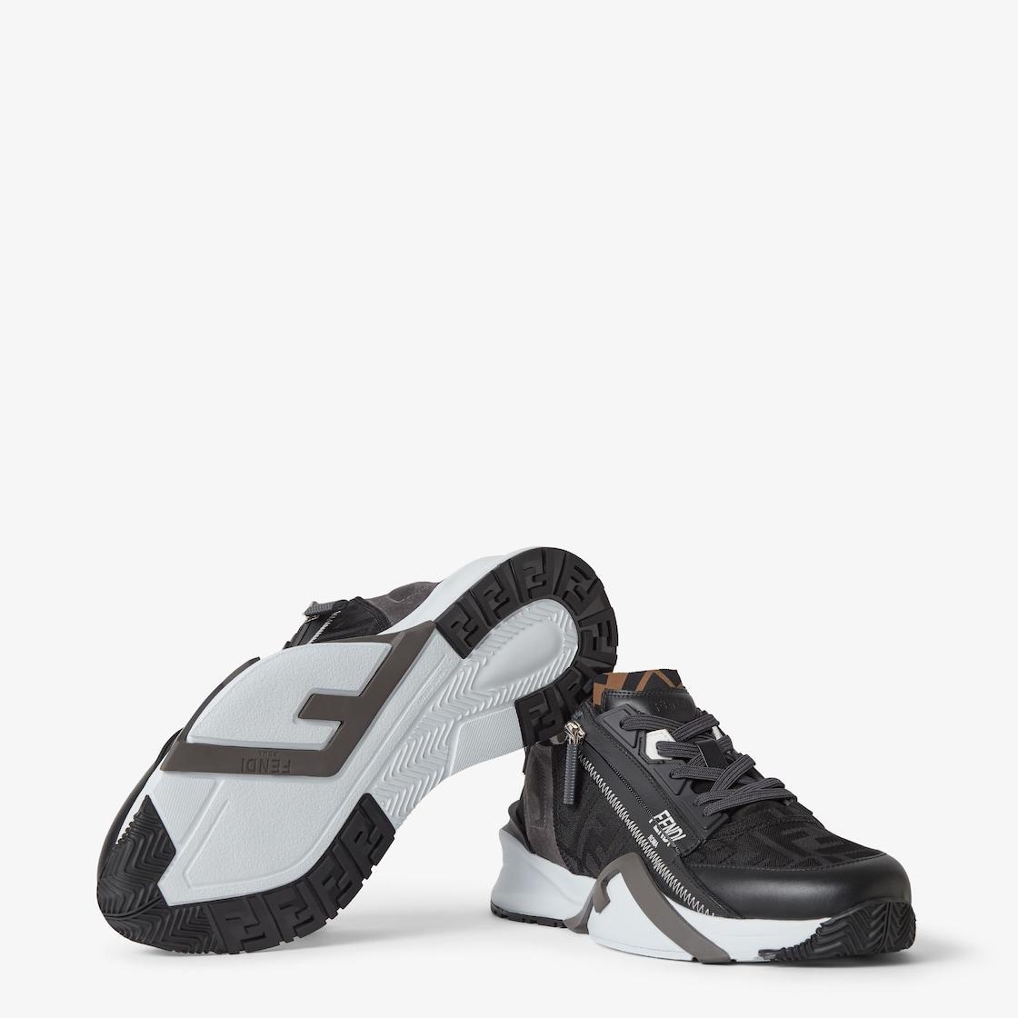 Fendi Flow SneakersBlack FF Jacquard running shoes Product Image