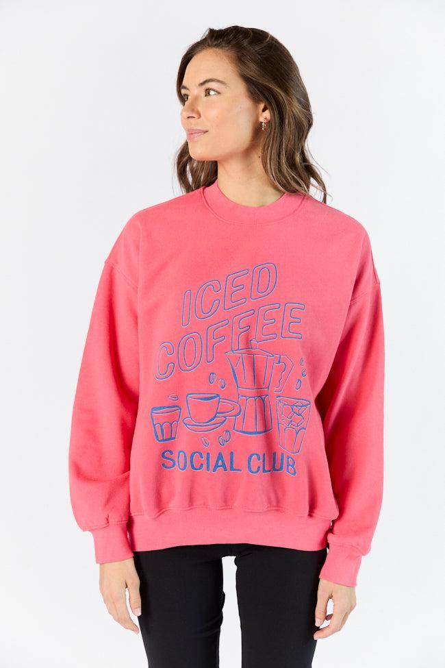 Iced Coffee Light Red Graphic Sweatshirt Product Image