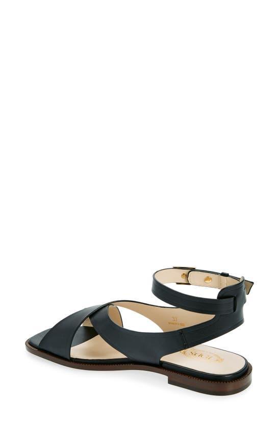 TOD'S Crossover Strap Sandal In Nero Product Image
