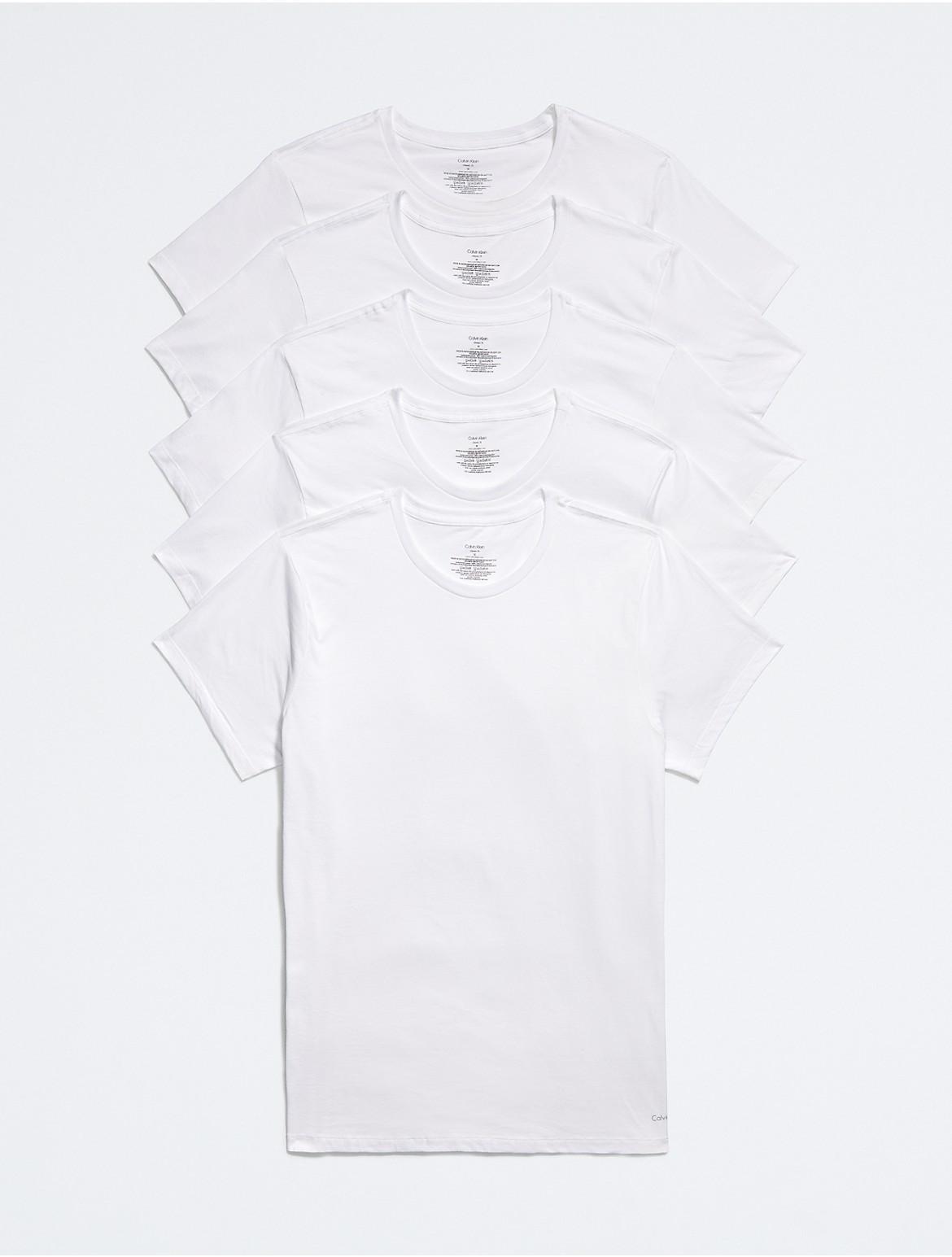 Calvin Klein Underwear Cotton Classics Crew Neck 5-Pack Men's Clothing Product Image
