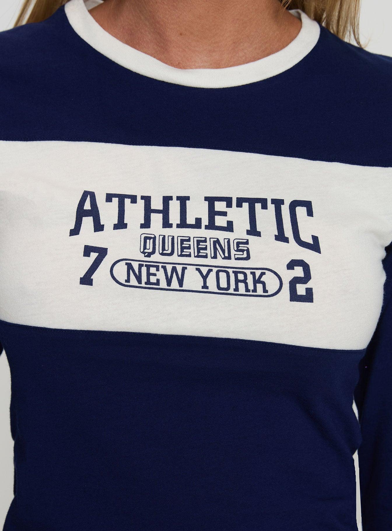72 Athletic Long Sleeve Top Blue Product Image