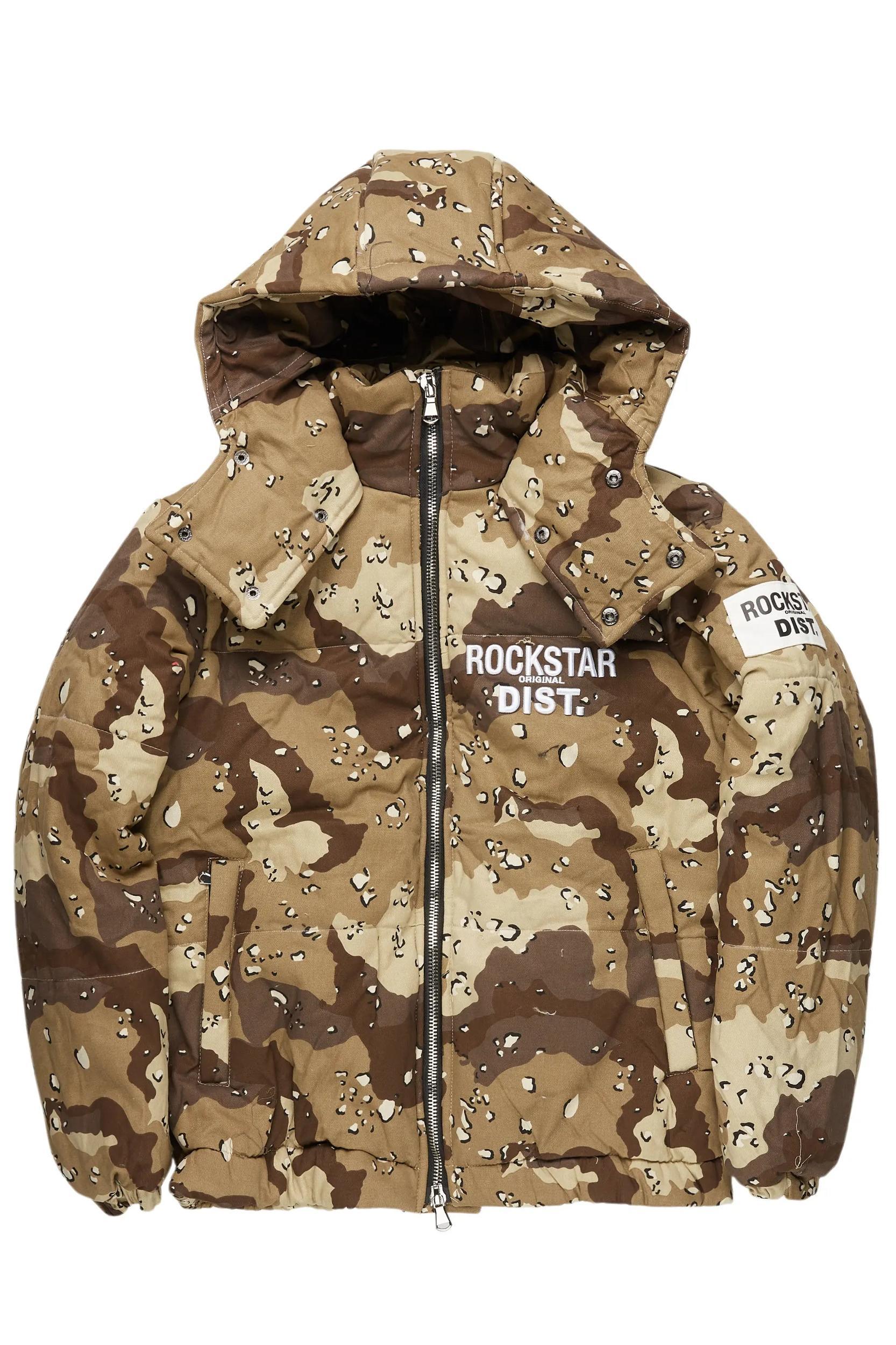 Bevis Digital Desert Camo Puffer Jacket Male Product Image