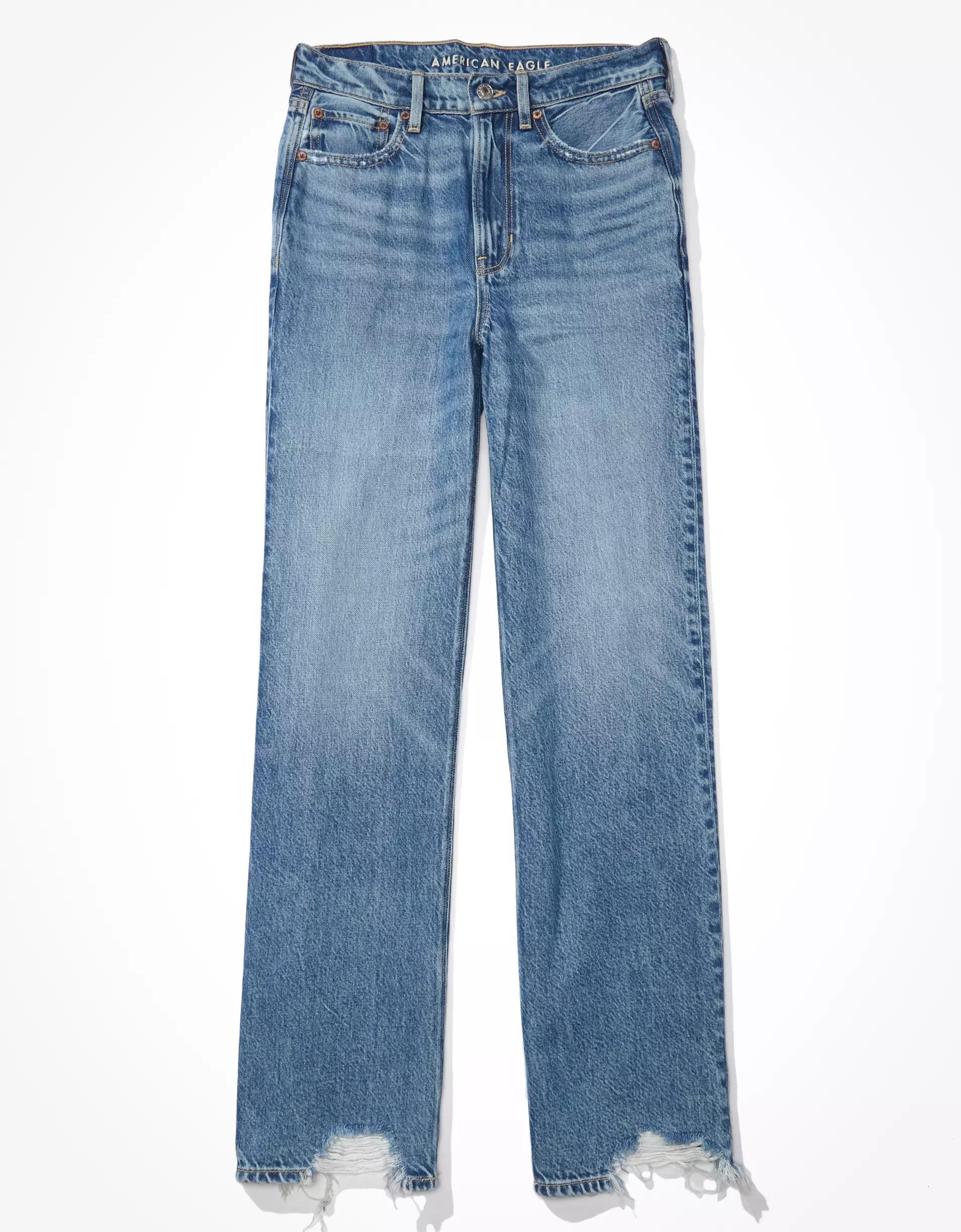 AE Dreamy Drape Super High-Waisted Baggy Wide-Leg Jean Product Image