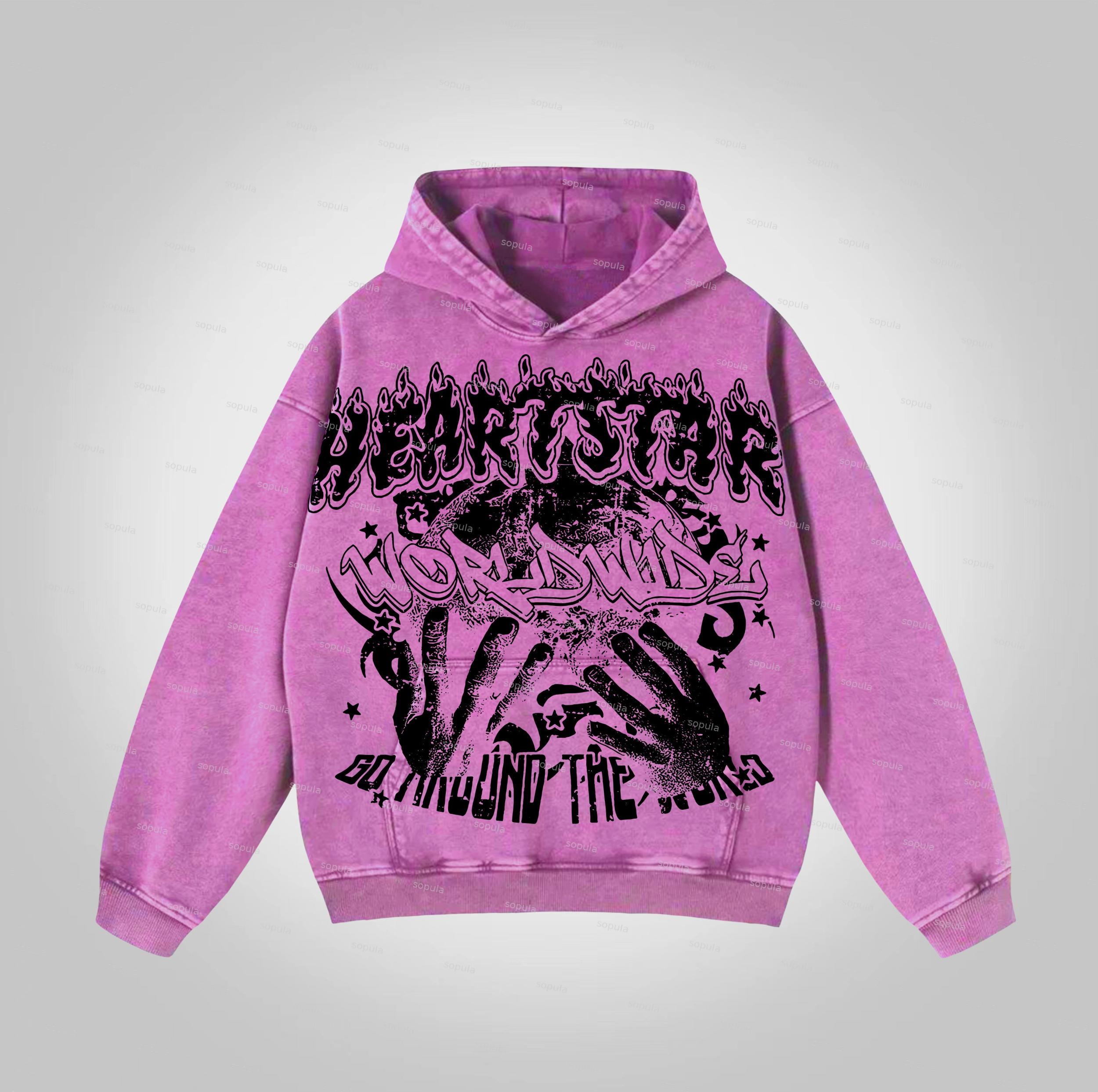 Vintage Madonna Graphic Acid Washed Oversized Hoodie Product Image