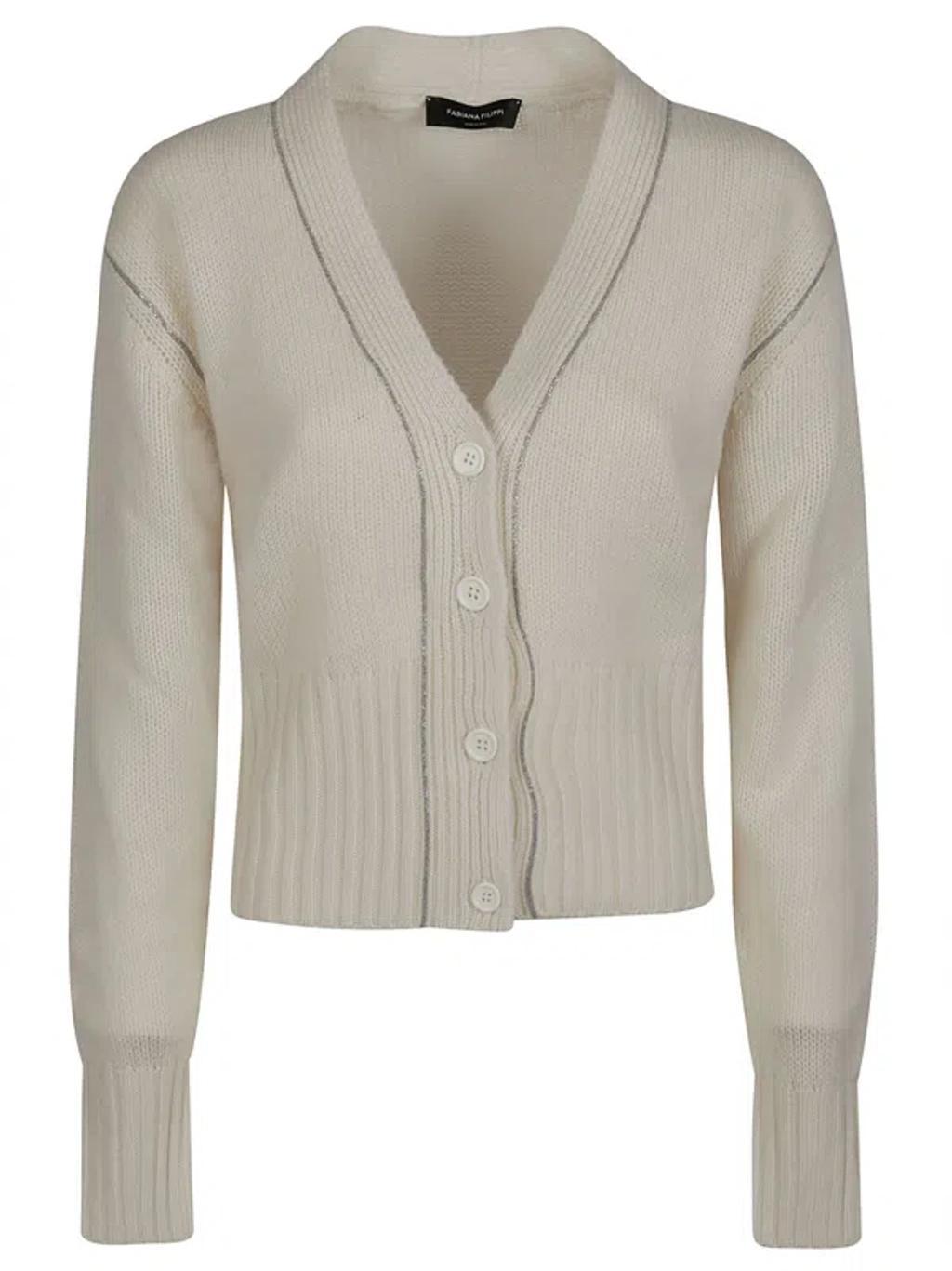 FABIANA FILIPPI Cardigan In White Product Image