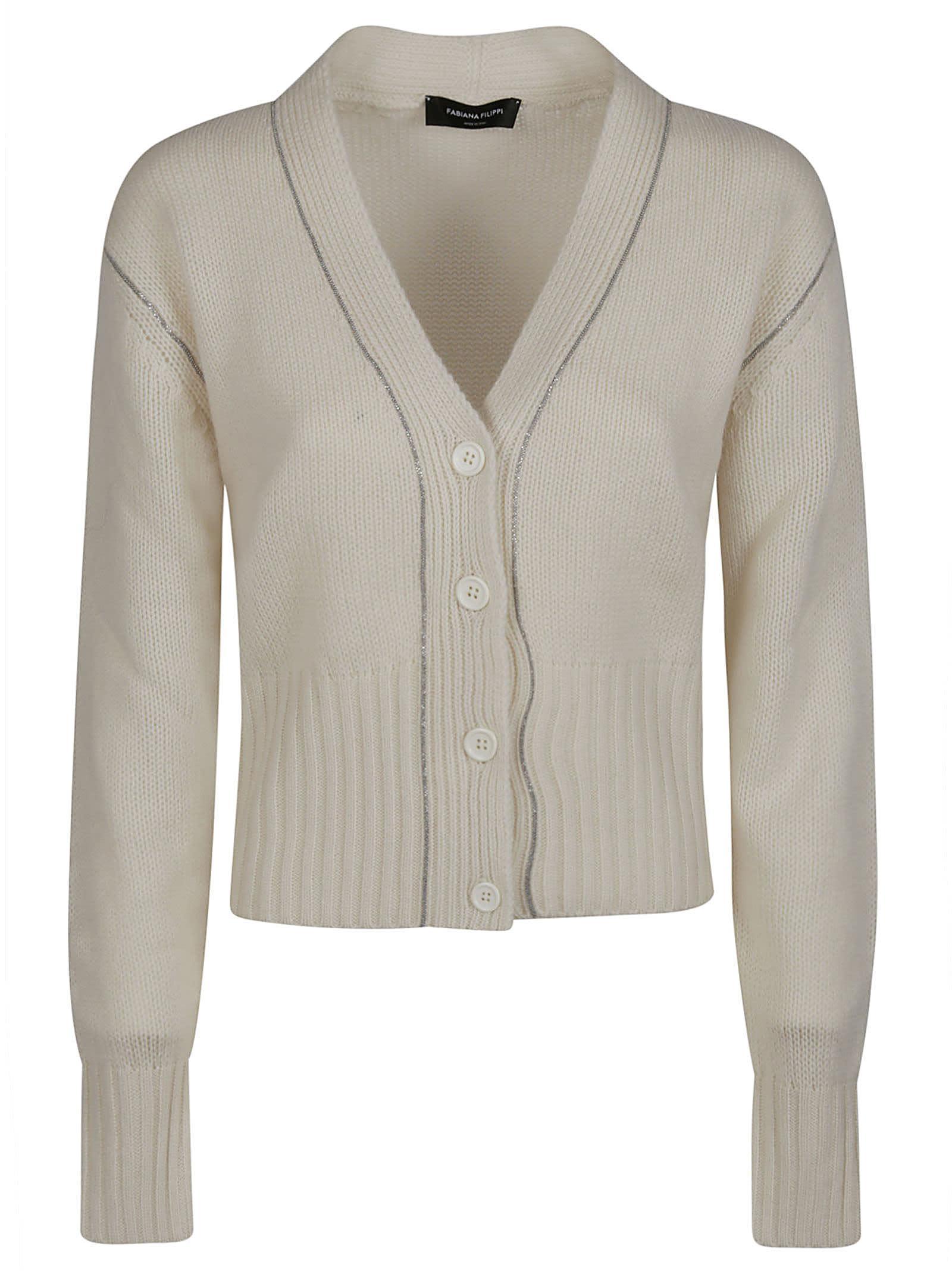 FABIANA FILIPPI Cardigan In White Product Image
