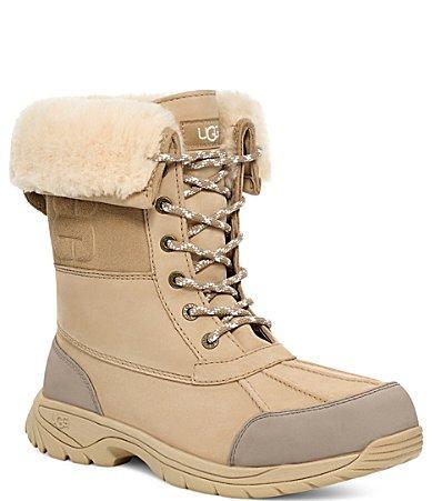 Mens Butte Logo Waterproof Leather Snow Boots Product Image