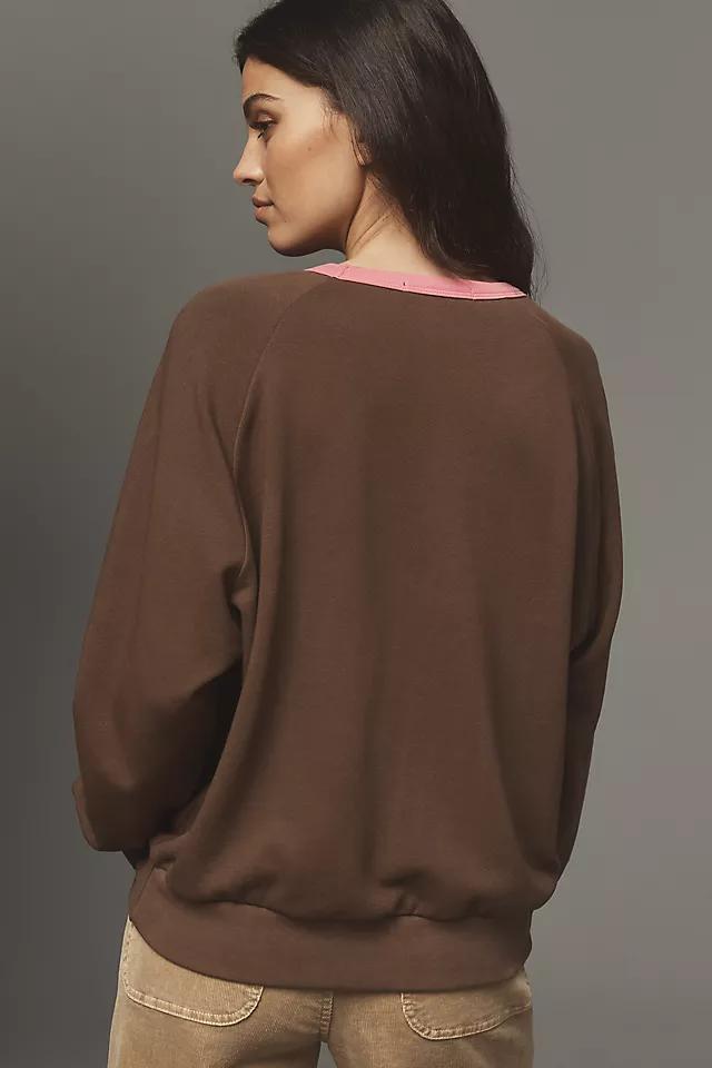 Letluv Heart Ringer Graphic Sweatshirt Product Image
