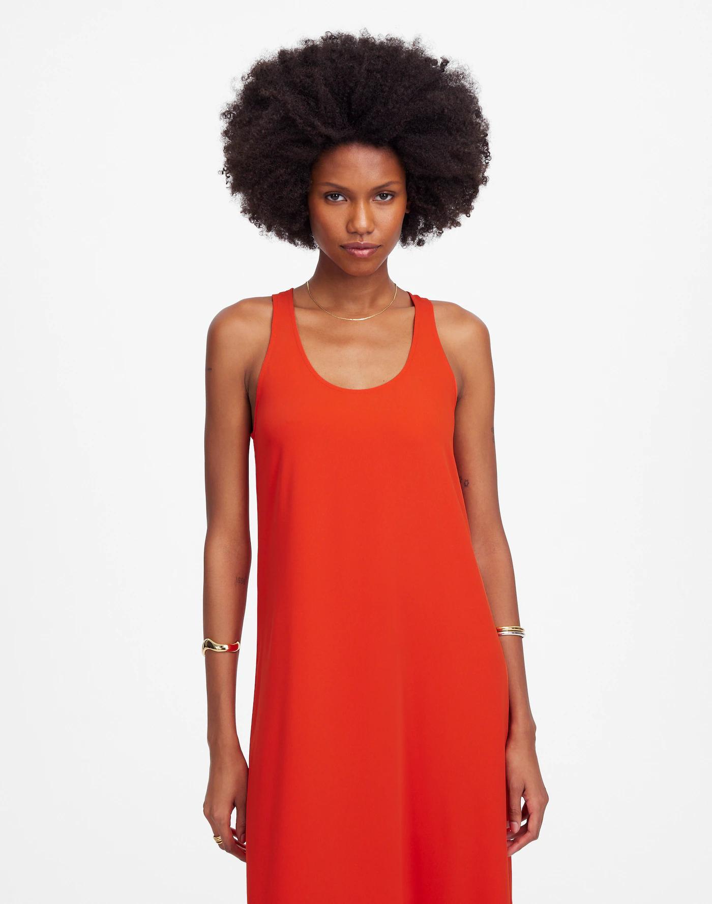 Sleeveless Scoopneck Midi Dress Product Image