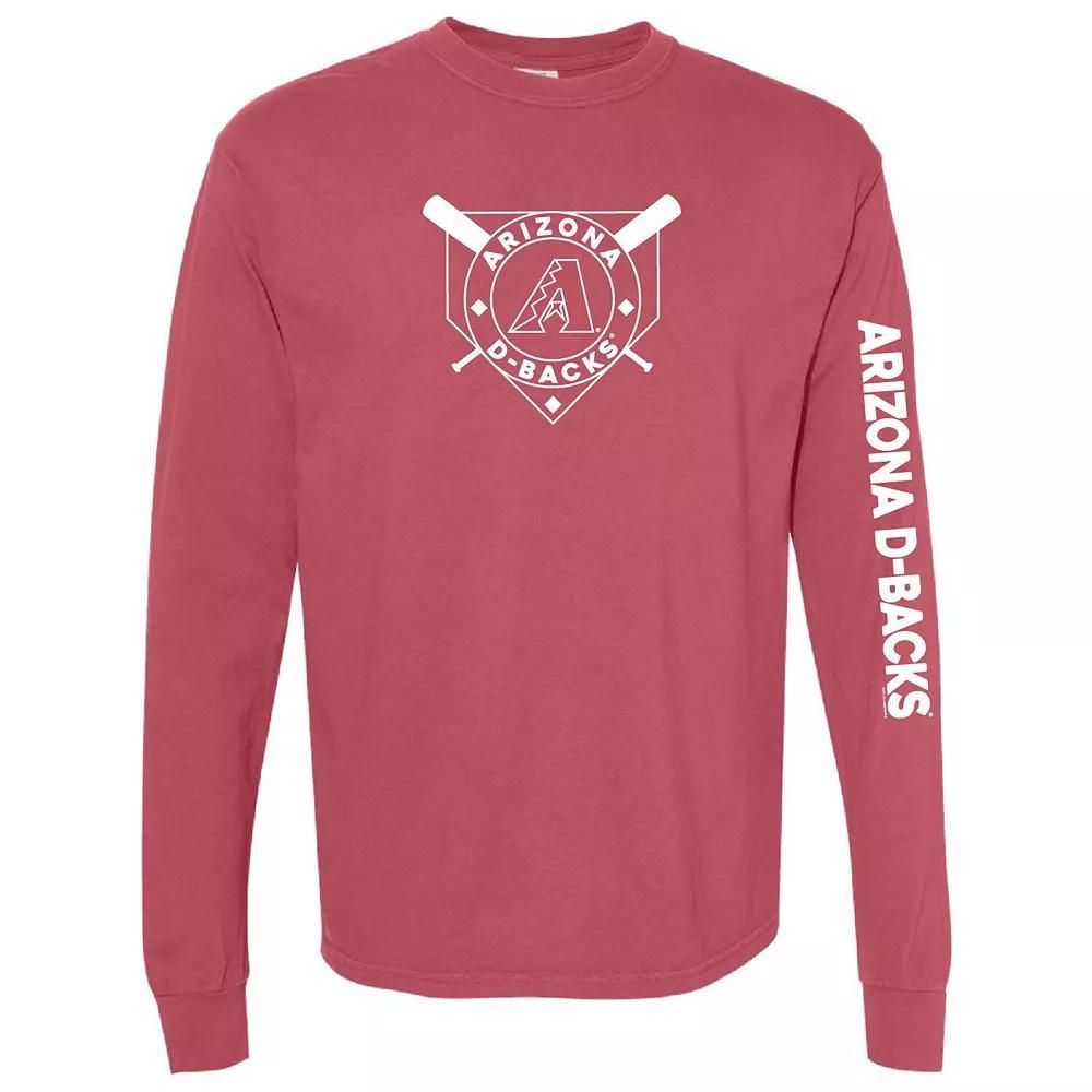 Women's Soft as a Grape Red Arizona Diamondbacks Pigment Dye Long Sleeve T-Shirt, Size: XL Product Image