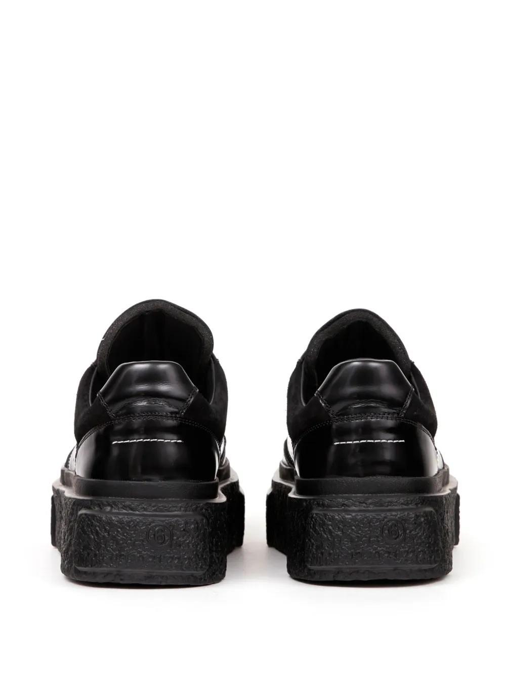 panelled patent leather sneakers Product Image