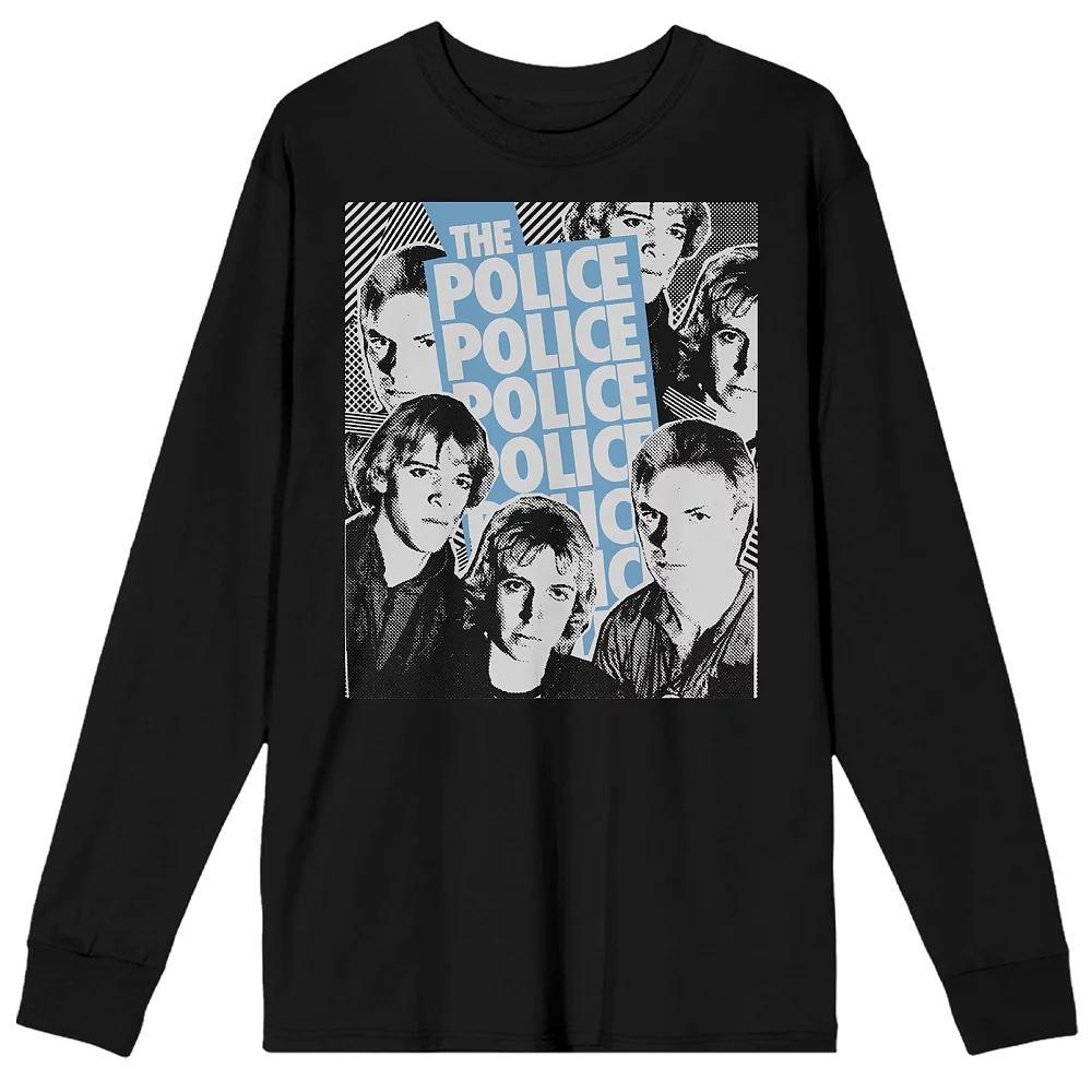Men's The Police Retro Art Long Sleeve Graphic Tee, Size: XXL, Black Product Image