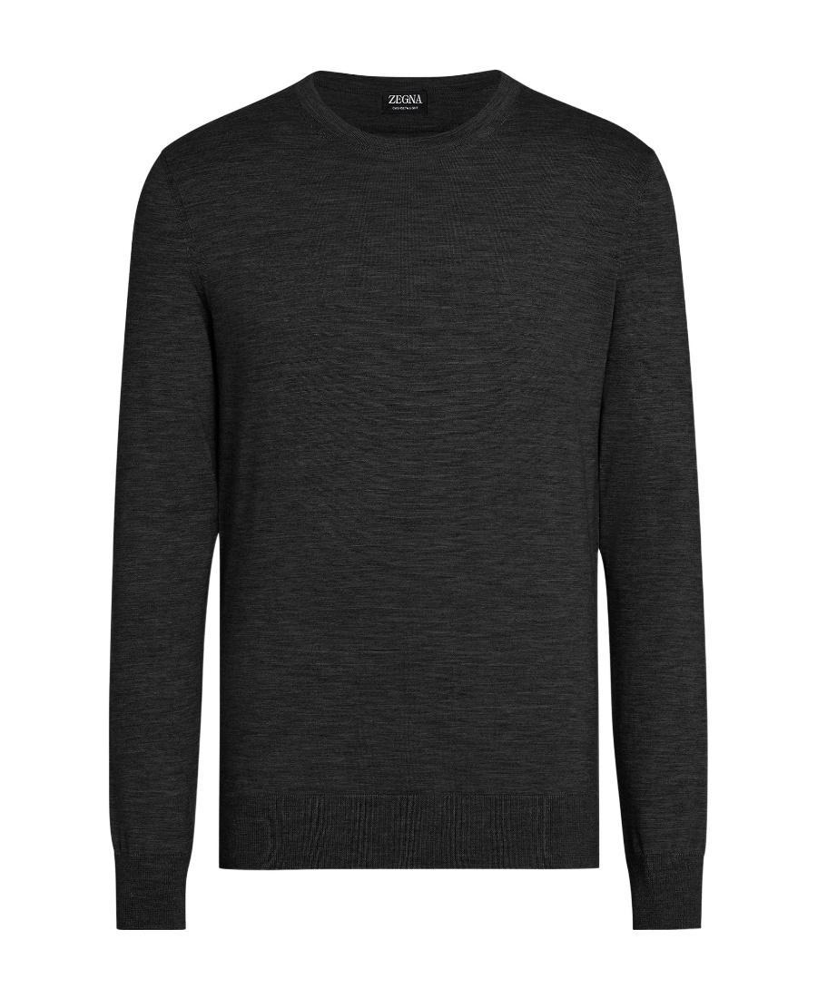 ZEGNA Crew-neck Cashmere Jumper In Black Product Image