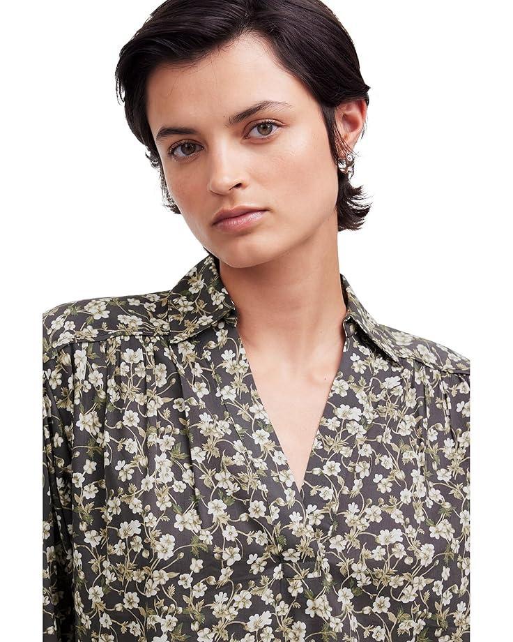 Women's Madewell Top Femme Long Sleeve Popover - Transpeed Cotton Viscose Product Image