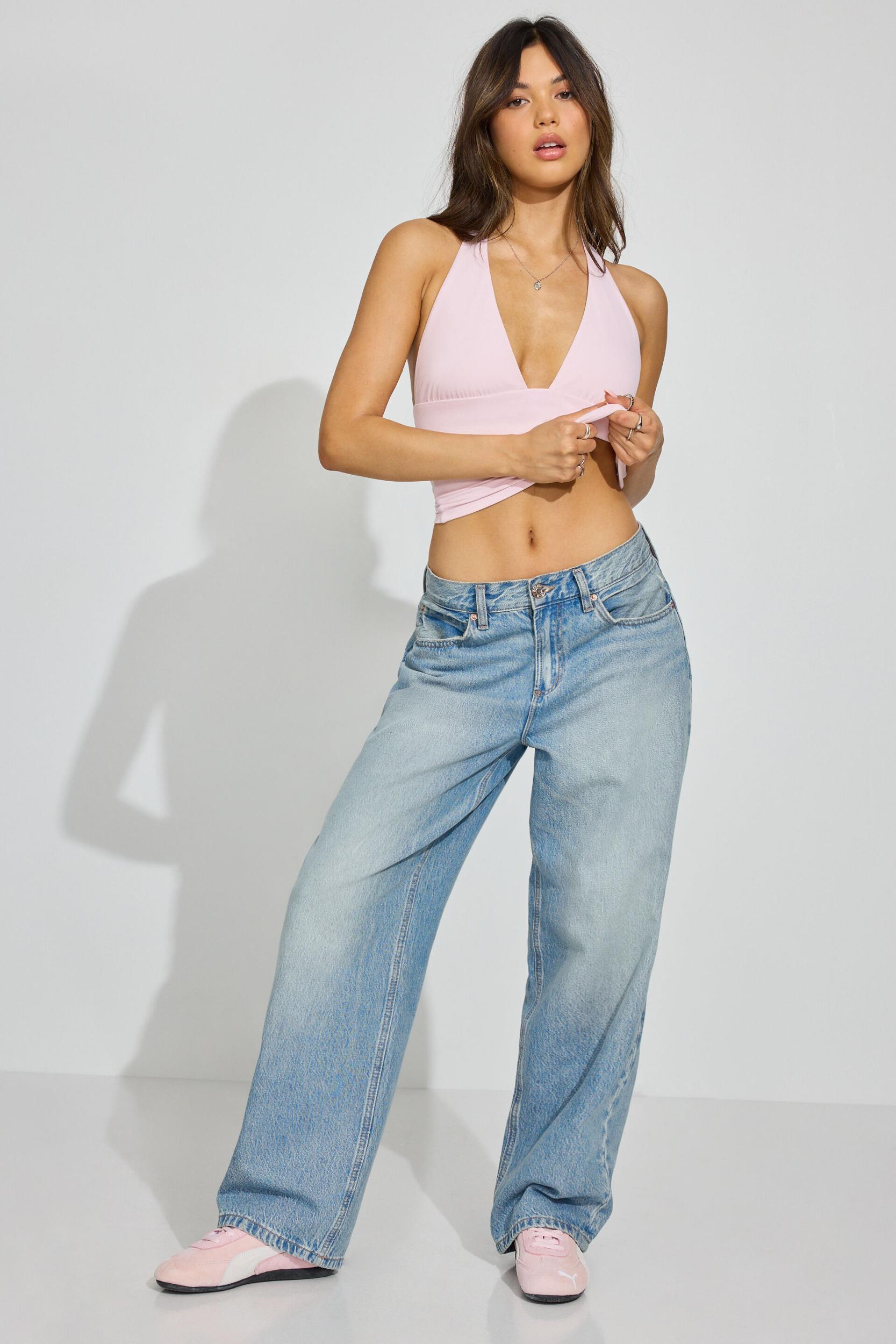 Sleek Plunge Halter Top Product Image
