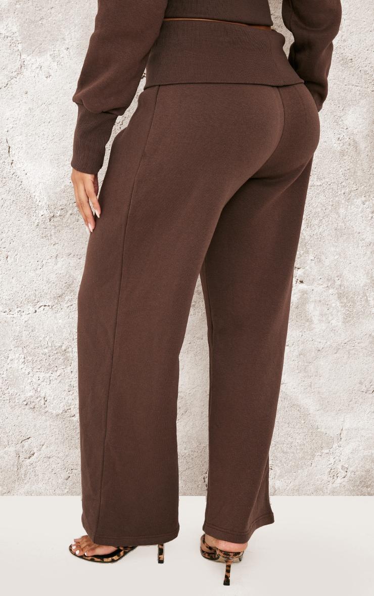 Shape Chocolate Foldover Waist Flare Sweatpants Product Image