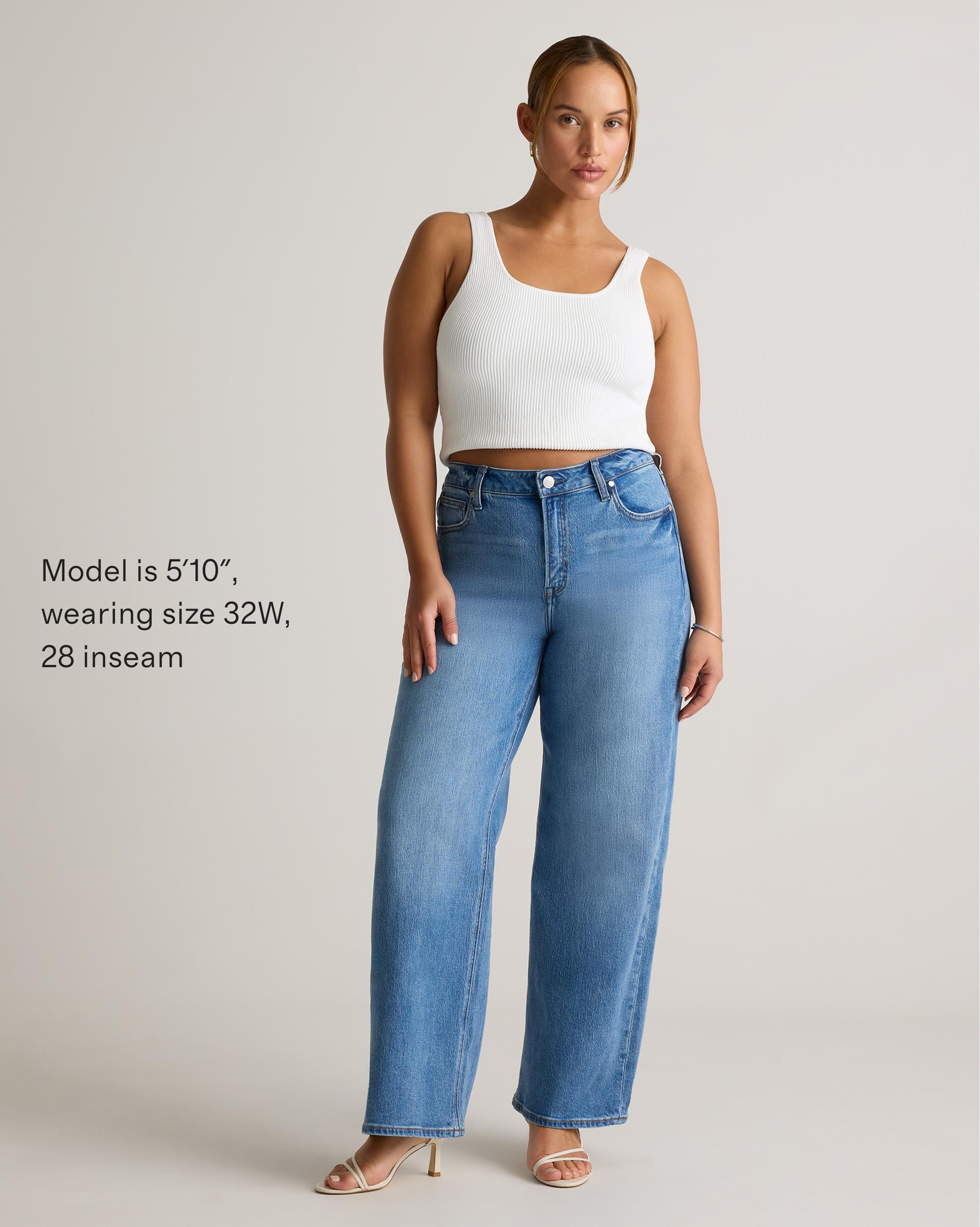 Quince | Women's Bella Stretch Relaxed Straight Jeans Organic Cotton Product Image
