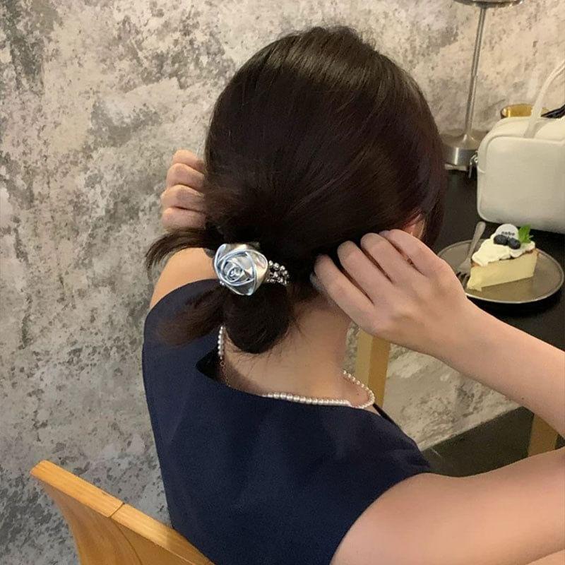 Rose Beaded Hair Tie Product Image