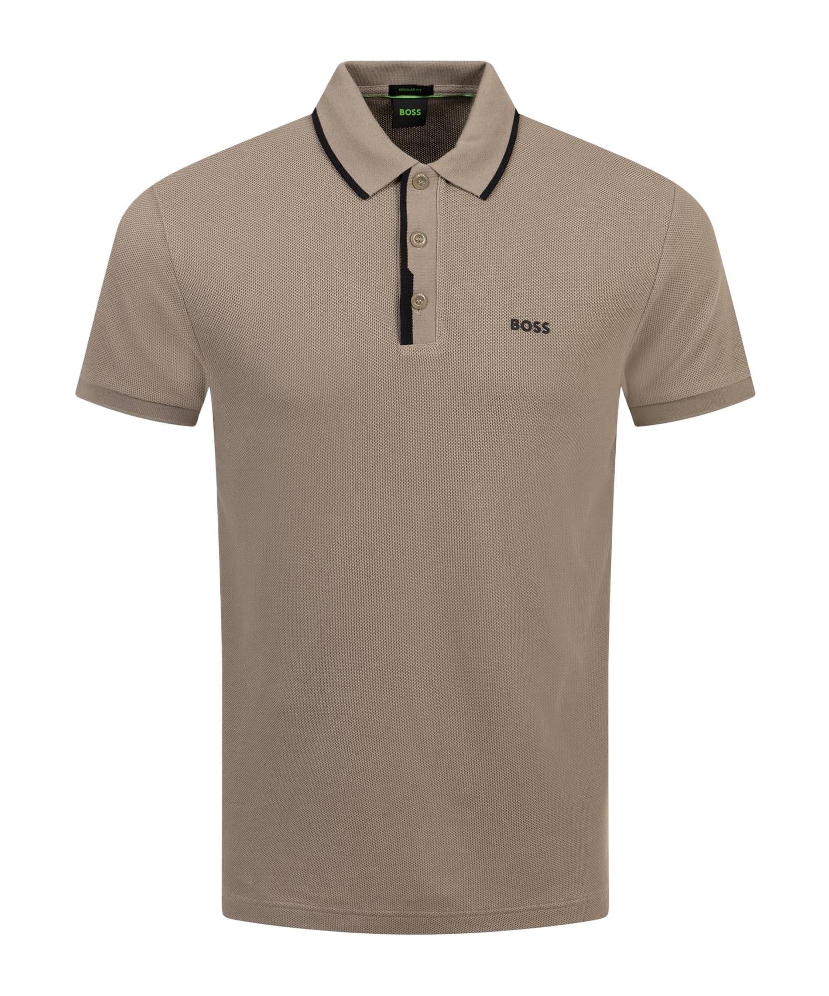 HUGO BOSS Paddy 2 Cotton Polo Shirt In Gray Product Image