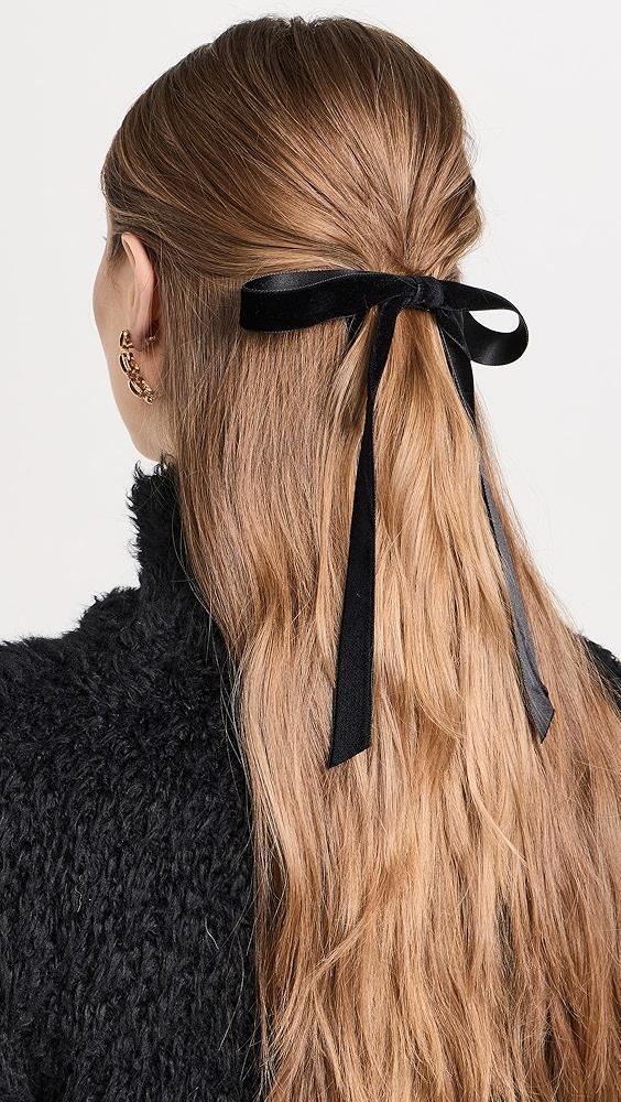 Jennifer Behr Aida Velvet Bow Barrette | Shopbop Product Image