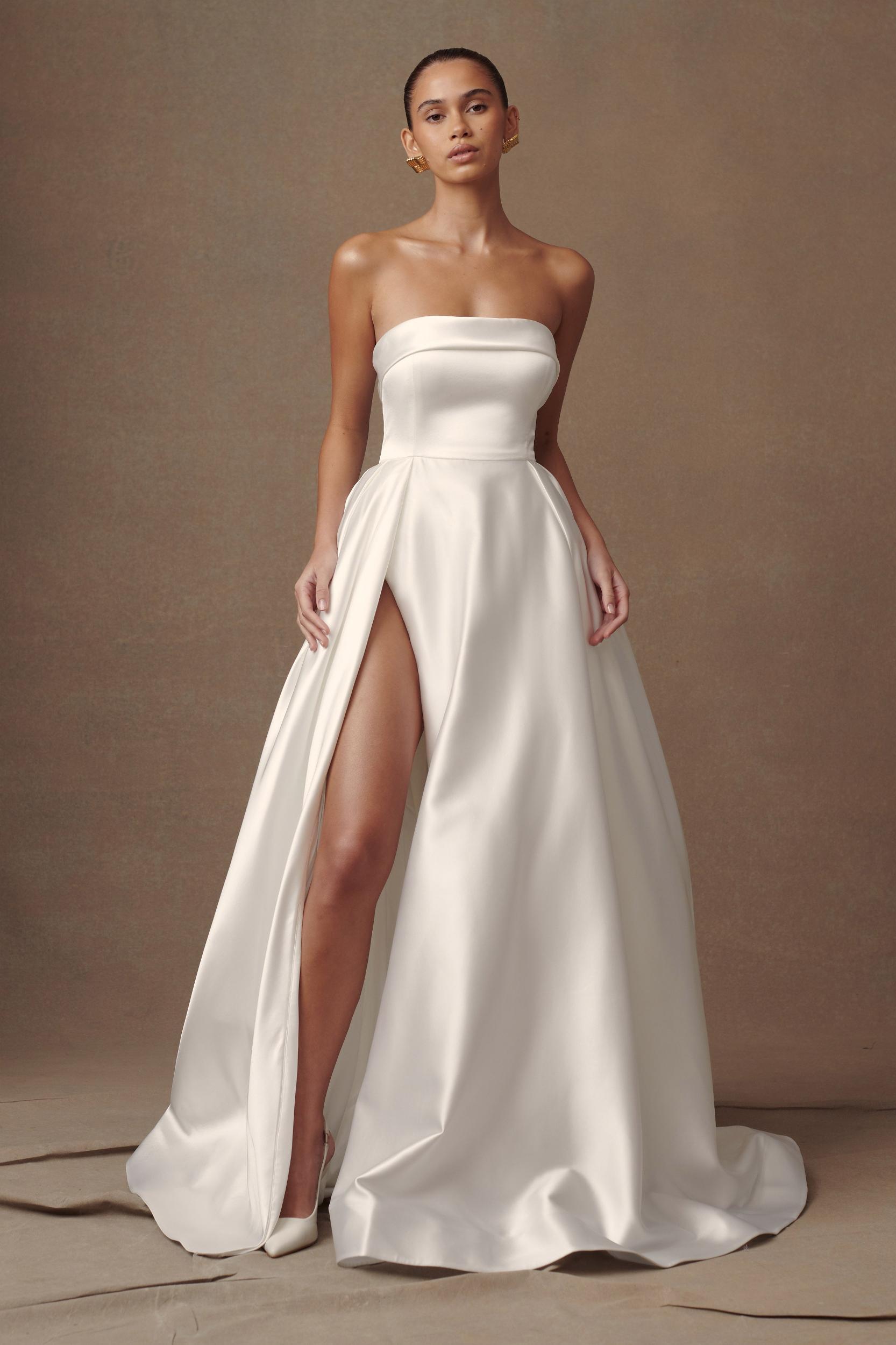 Eileen Strapless Wedding Gown - White Product Image
