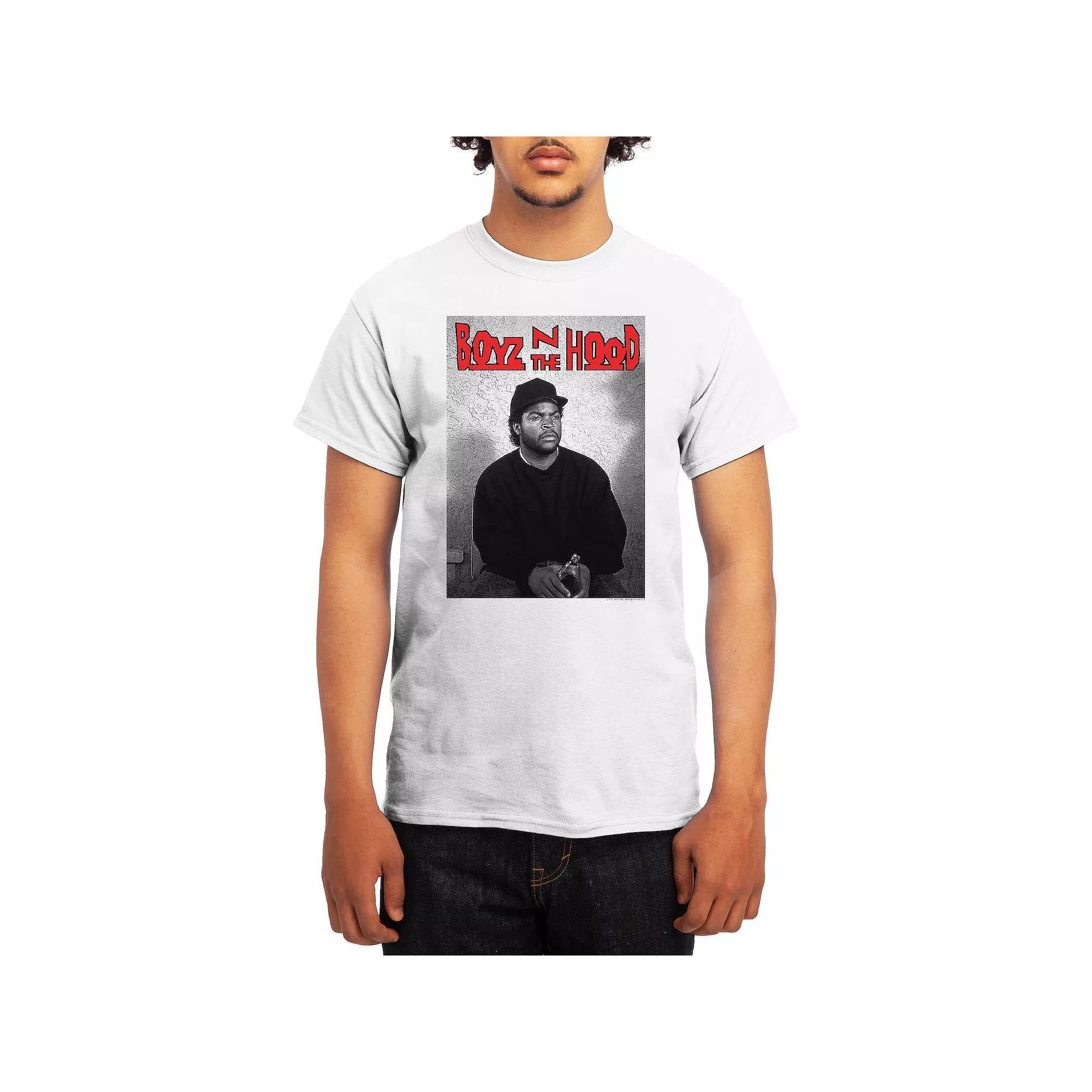 Men's Boyz N' The Hood Logo Doughboy Photo Tee, Size: Medium, Grey Red Product Image