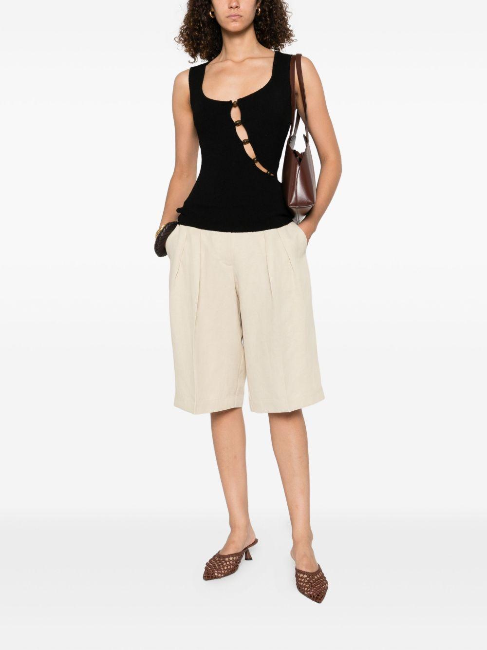 beaded cut-out tank top Product Image