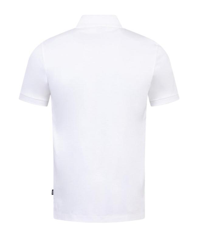 HUGO BOSS Zipped Cotton Polo Shirt In White Product Image