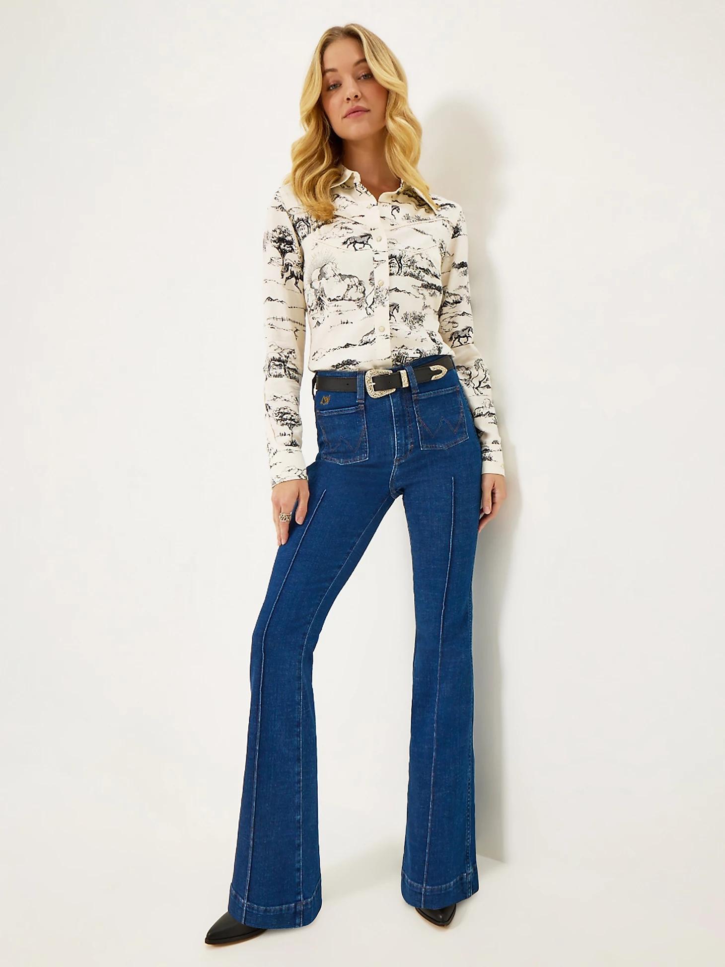 Wrangler x Lainey Wilson Bare Back Flare Jeans | Women's JEANS | Wrangler® Product Image