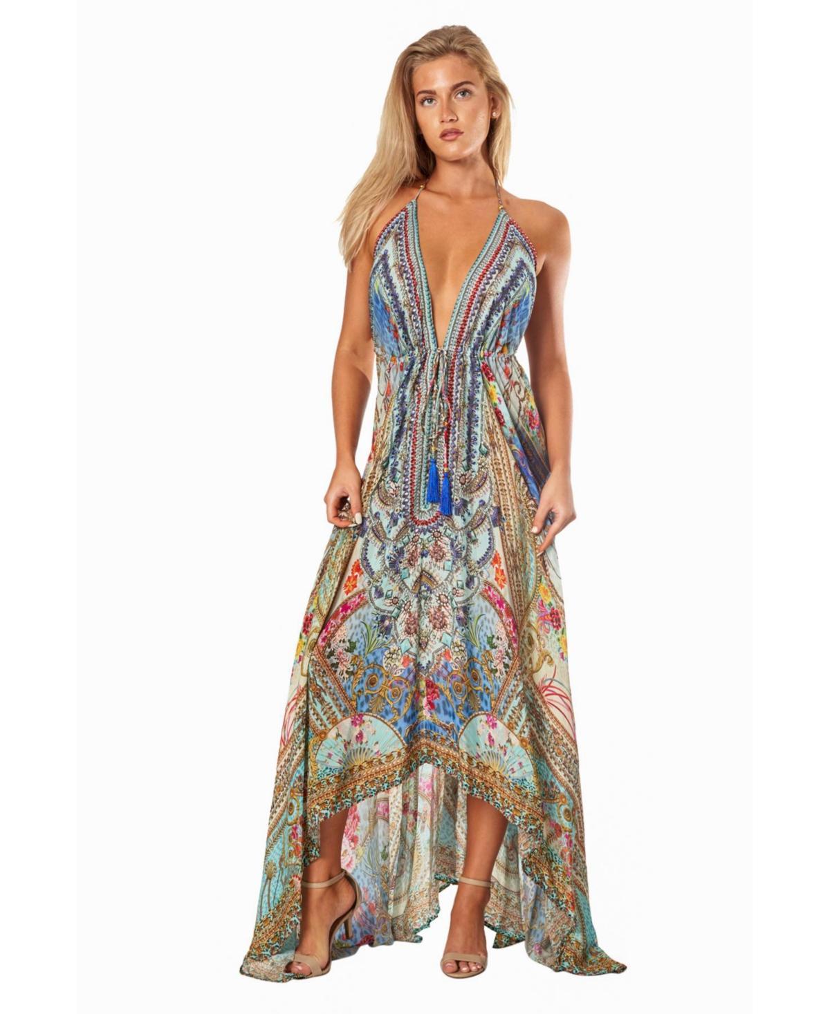 La Moda Clothing Womens Maxi Halterneck Dress Product Image